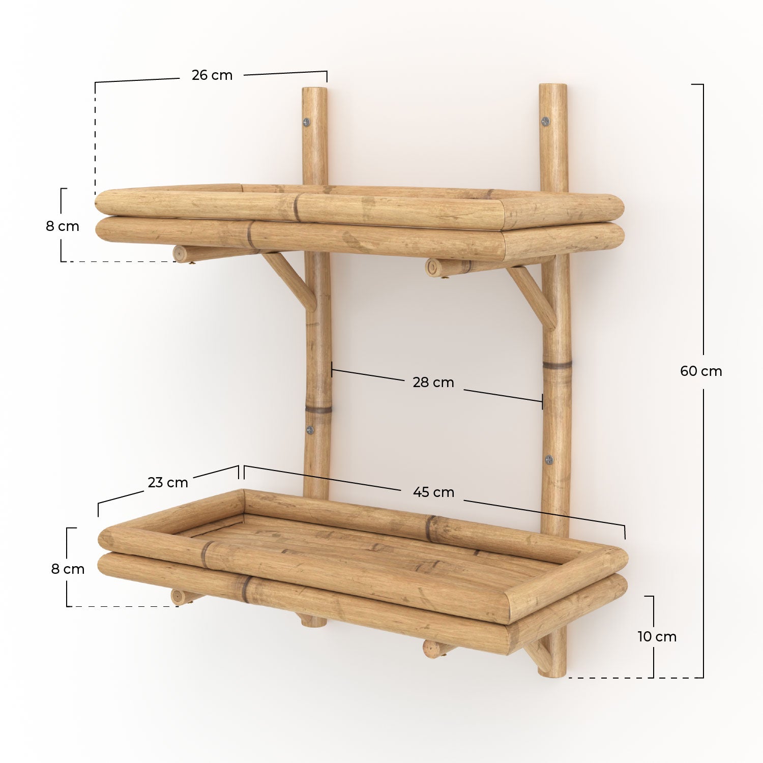 Mensola sospesa Bami in bambù