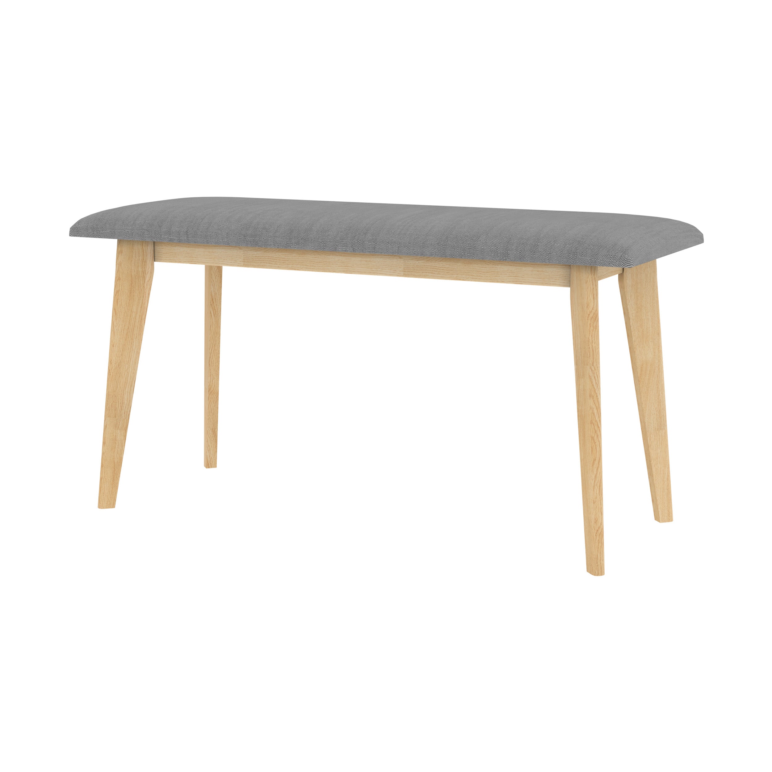 banc assise tissu et pieds en bois hevea corretta