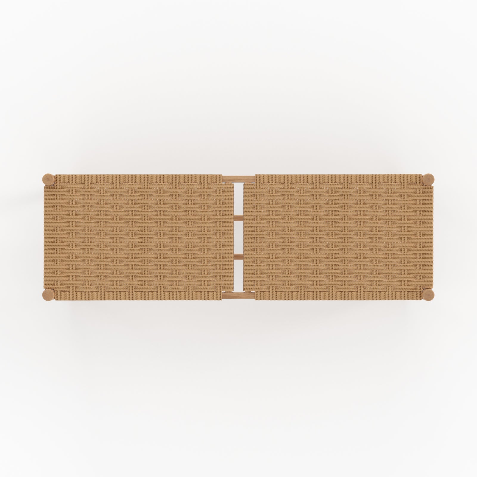 banc bois de chene massif avec tressage 2 places kepler