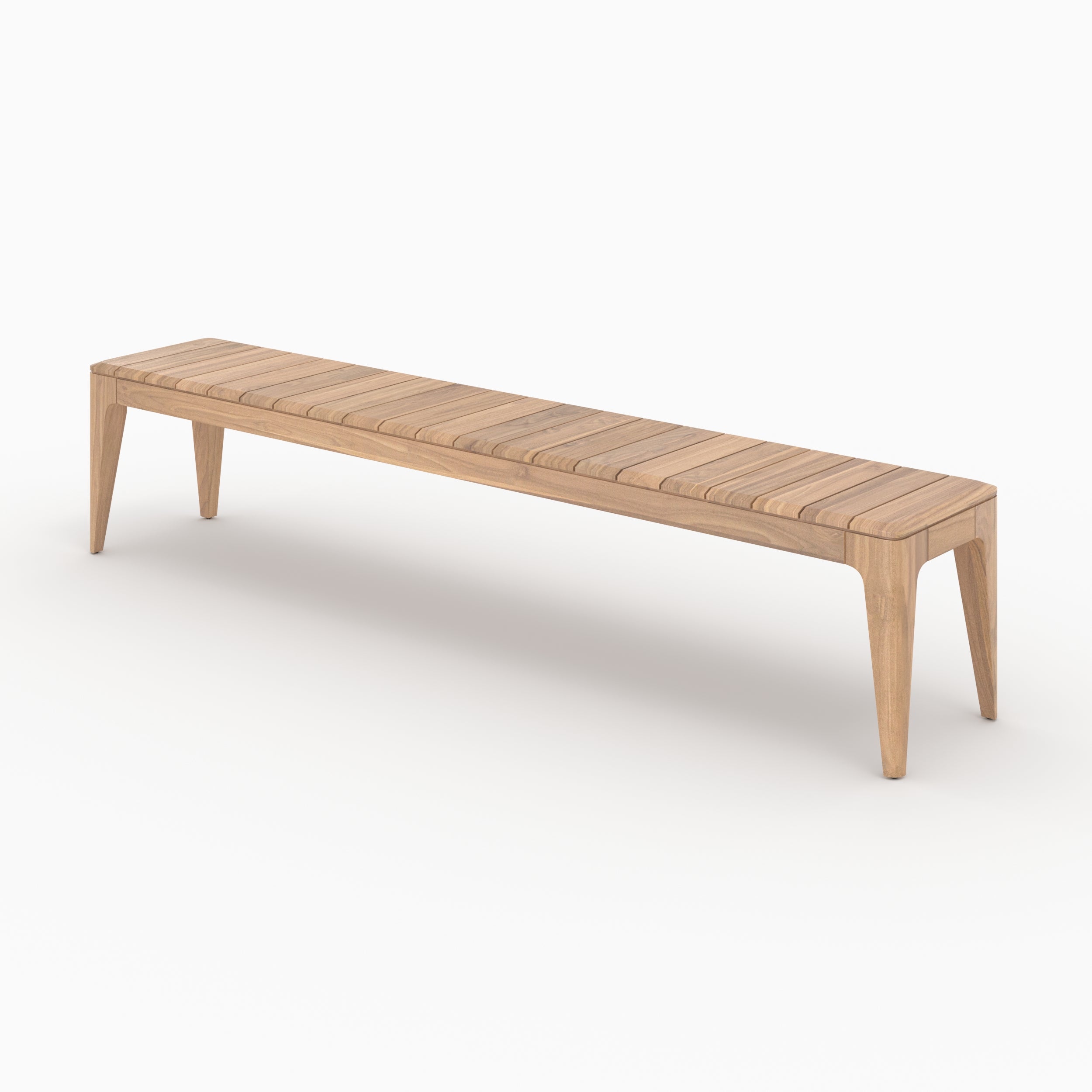 Table et bancs de jardin Nonza en bois de teck recyclé 10 personnes