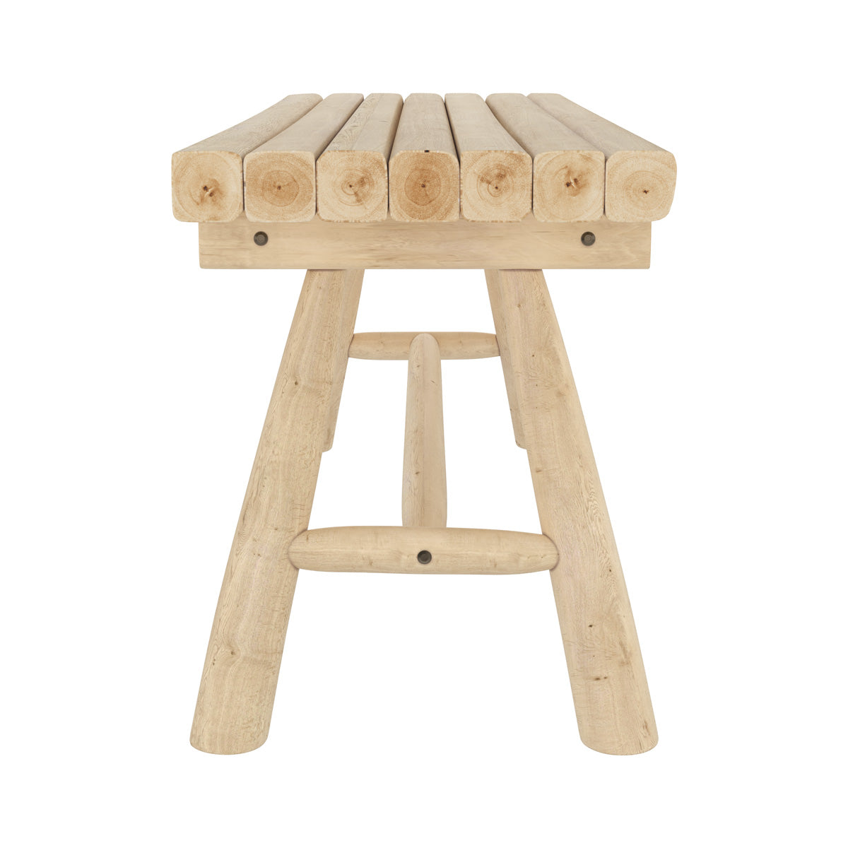 banc de jardin en branche de teck 2 personnes makam