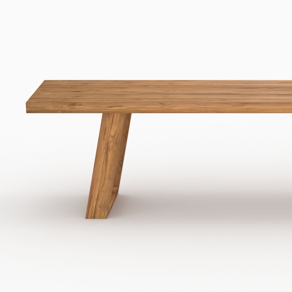 banc de jardin luma bois de teck recycle 220 cm