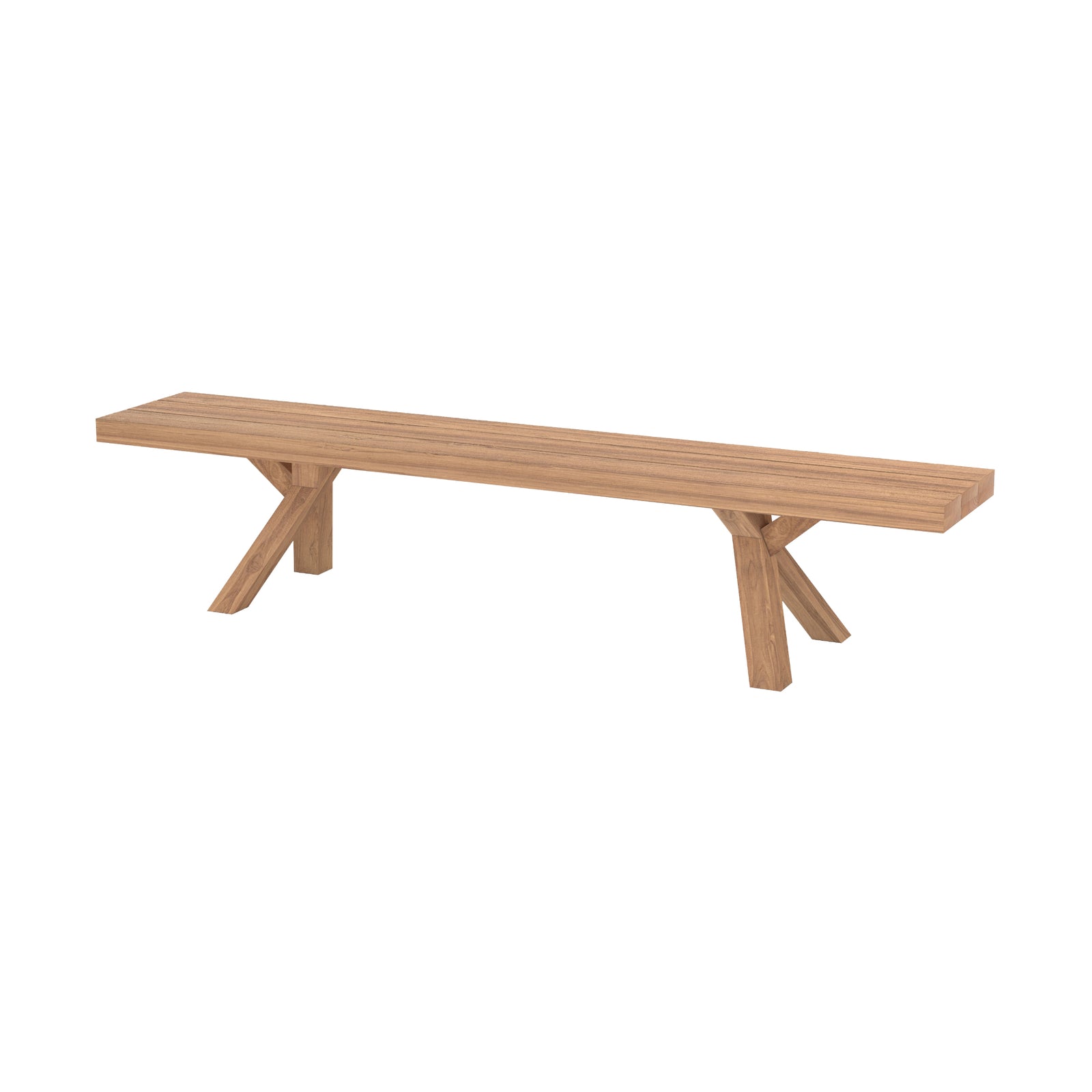 banc de jardin soraya en bois de teck 4 personnes fond blanc
