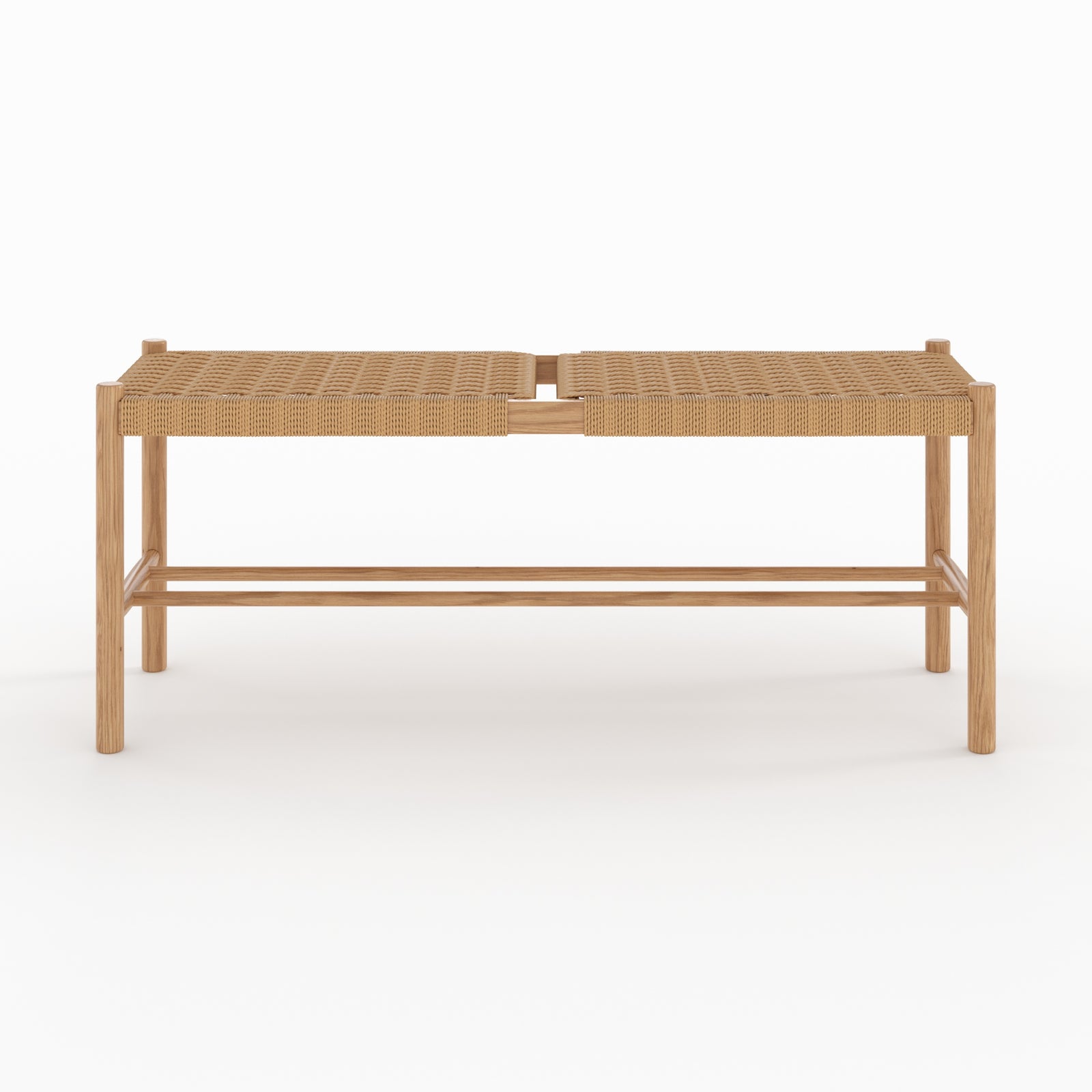 banc en bois de chene massif avec tressage 2 places kepler