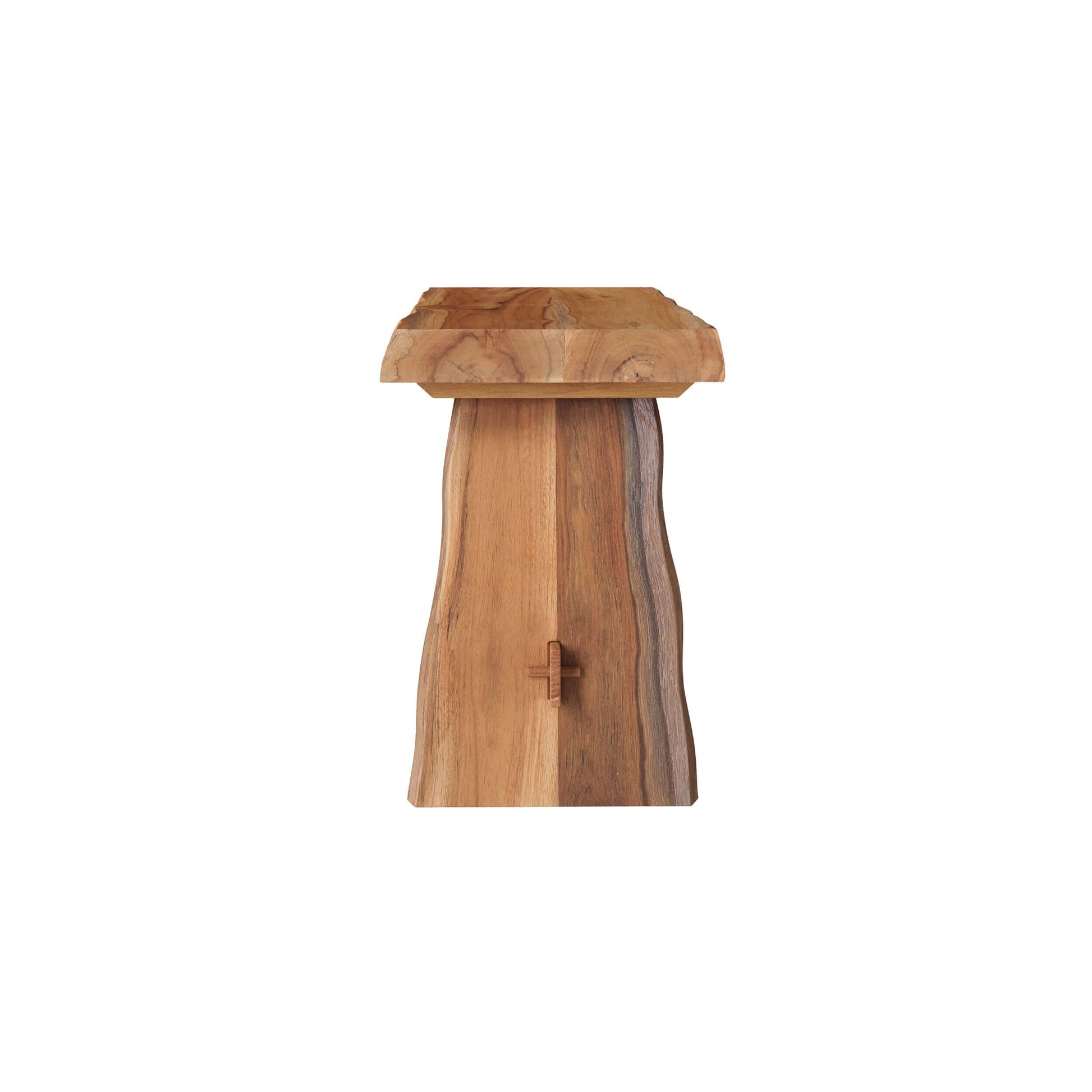 banc en bois de teck recycle 90 cm vic