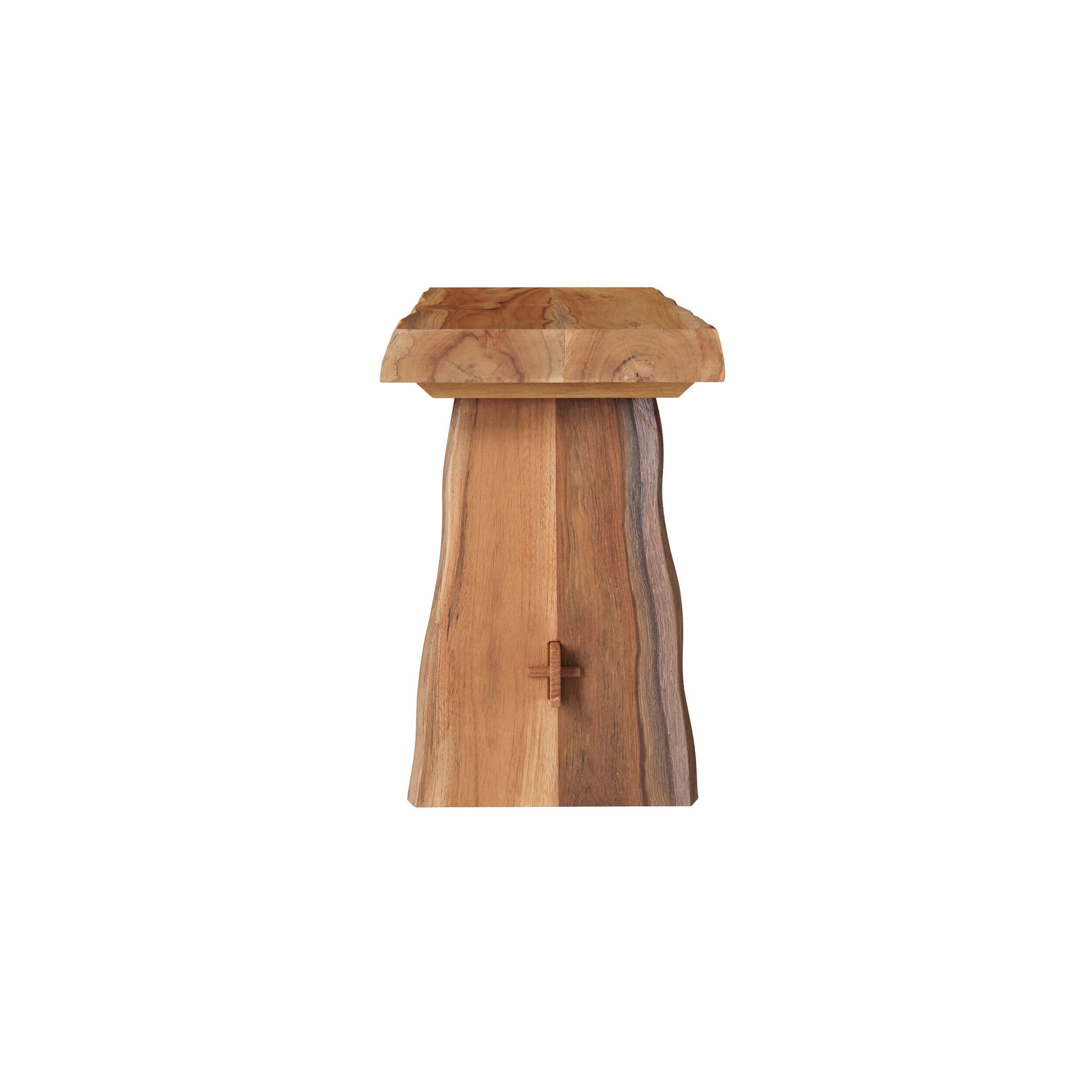 banc en bois de teck recycle 90 cm vic
