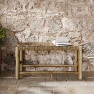 banc en bois et tressage jovan rdv deco