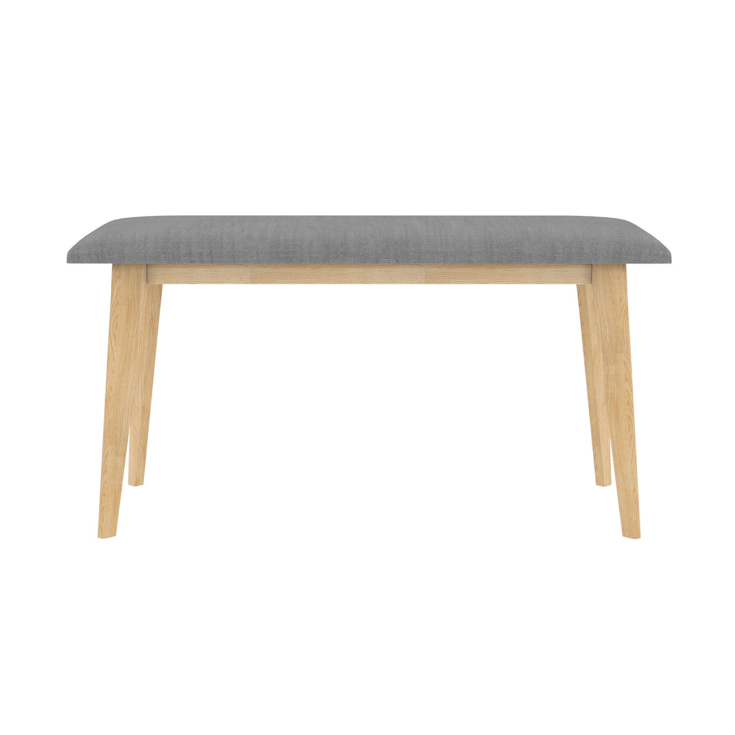 banc en tissu gris et bois clair corretta