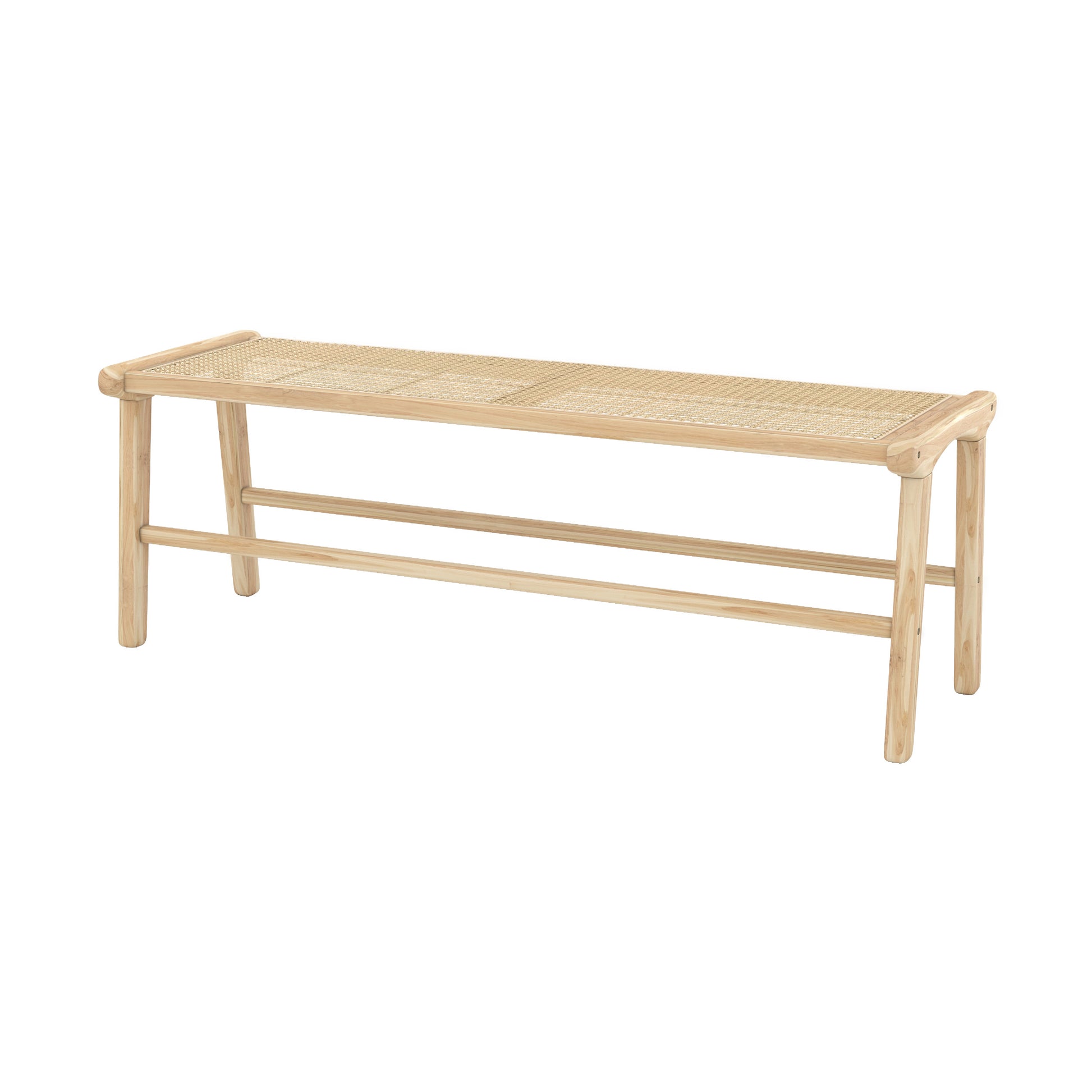 banc kuna 2 places 120 cm teck rotin