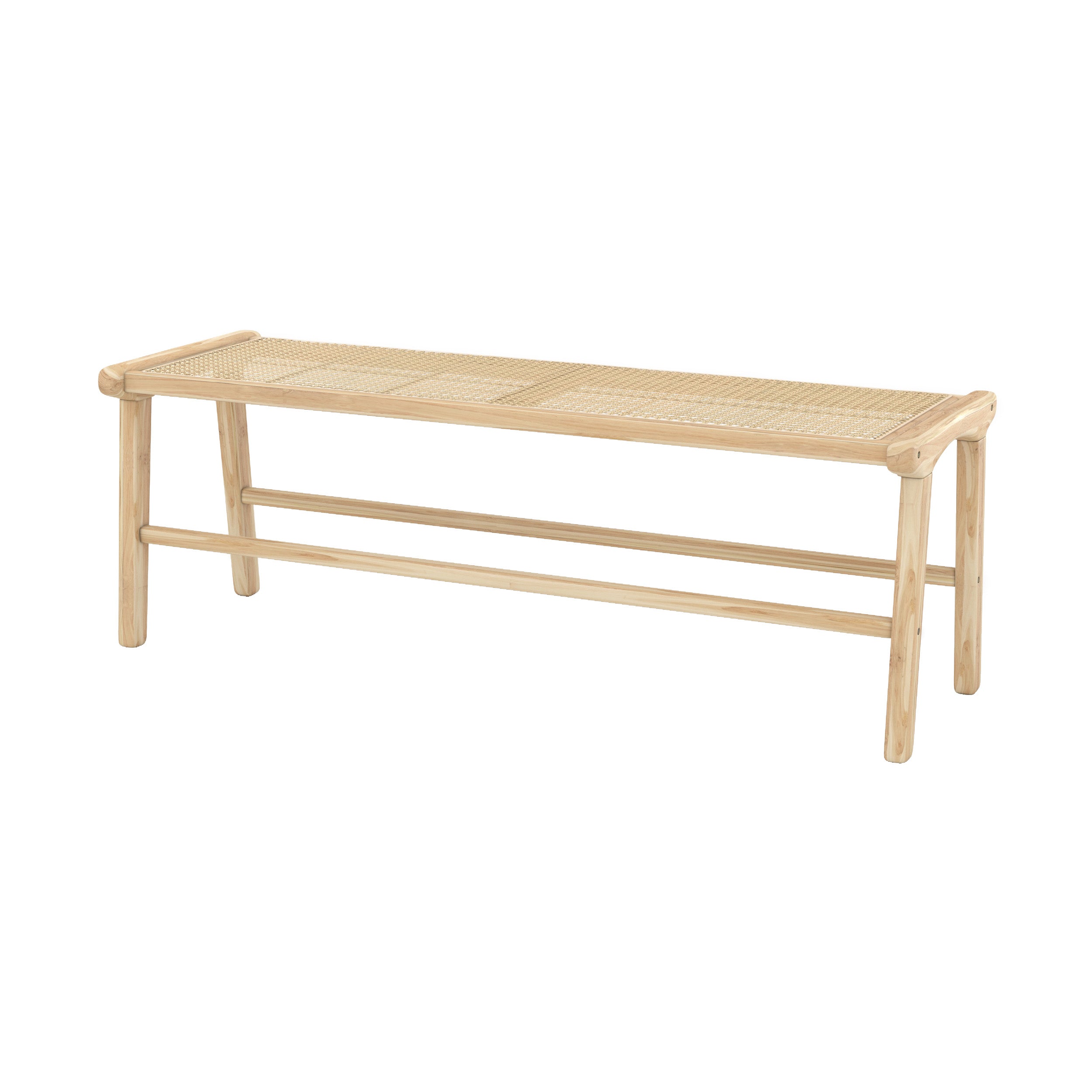 banc kuna 2 places 120 cm teck rotin