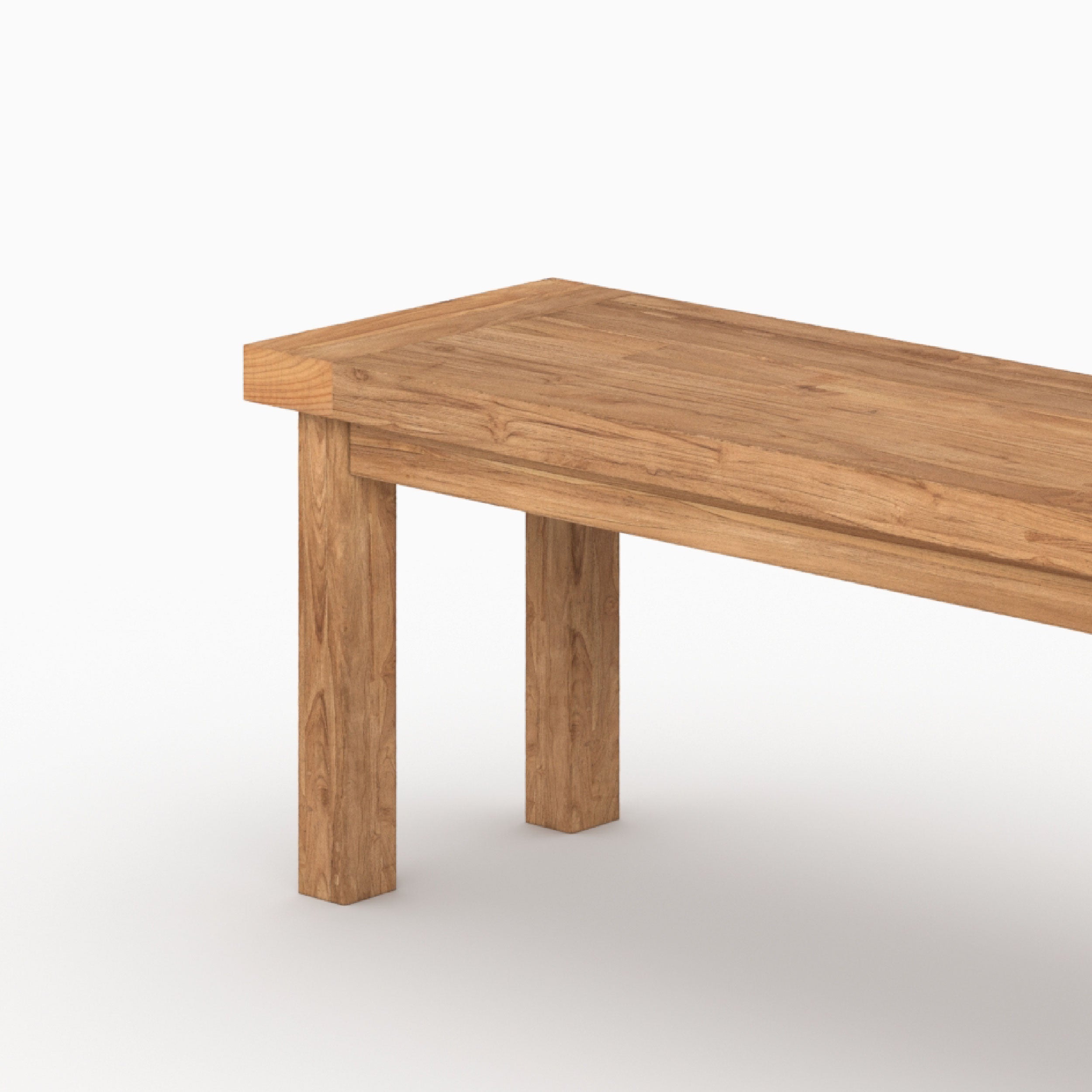 Banc Mémo en bois de teck recyclé 200 cm