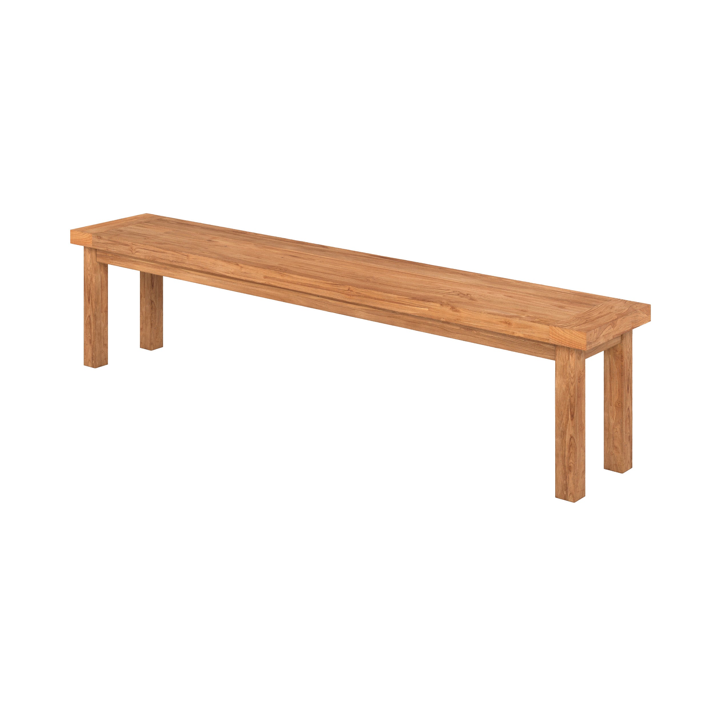 Banc Mémo en bois de teck recyclé 200 cm