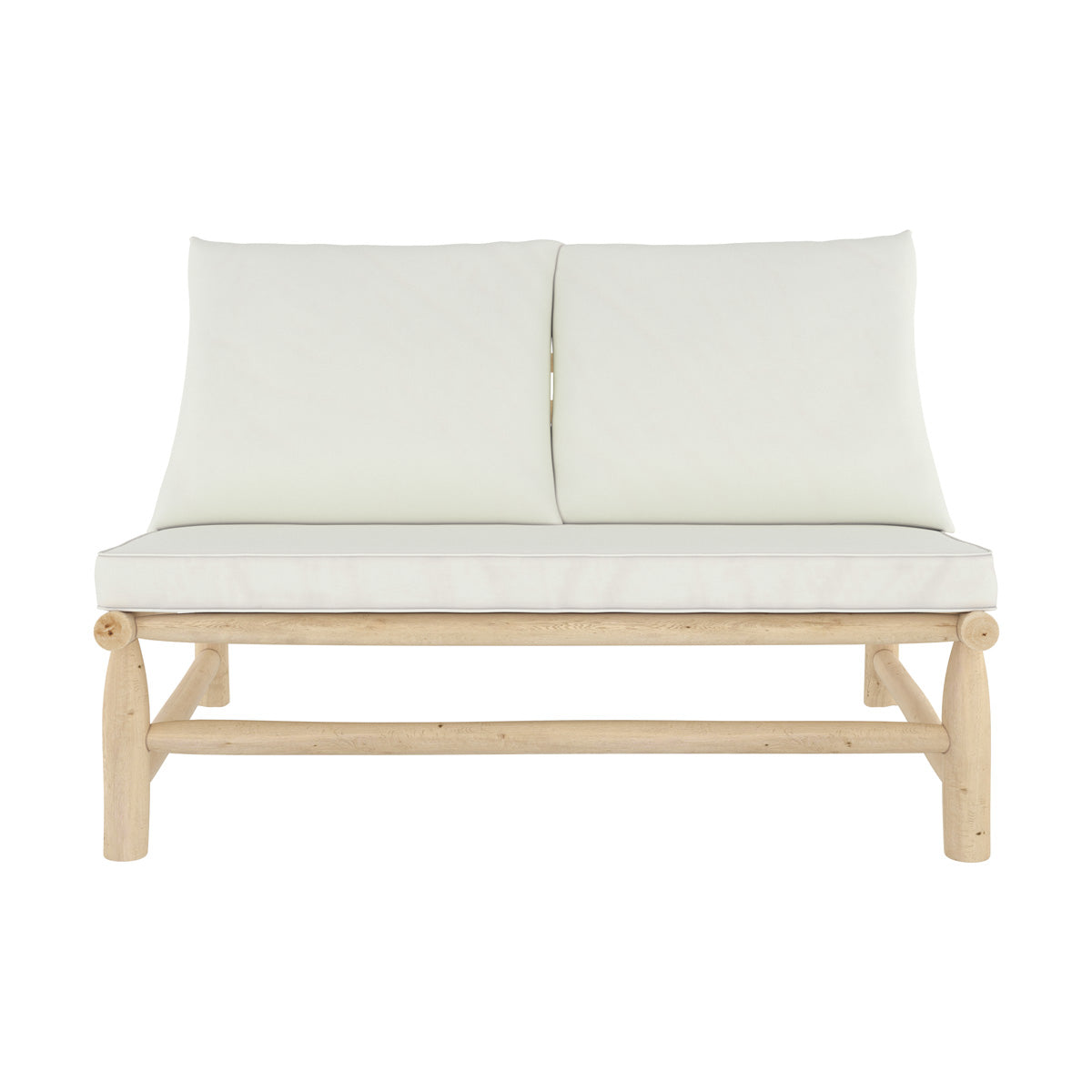 banquette de jardin 2 places en teck makam