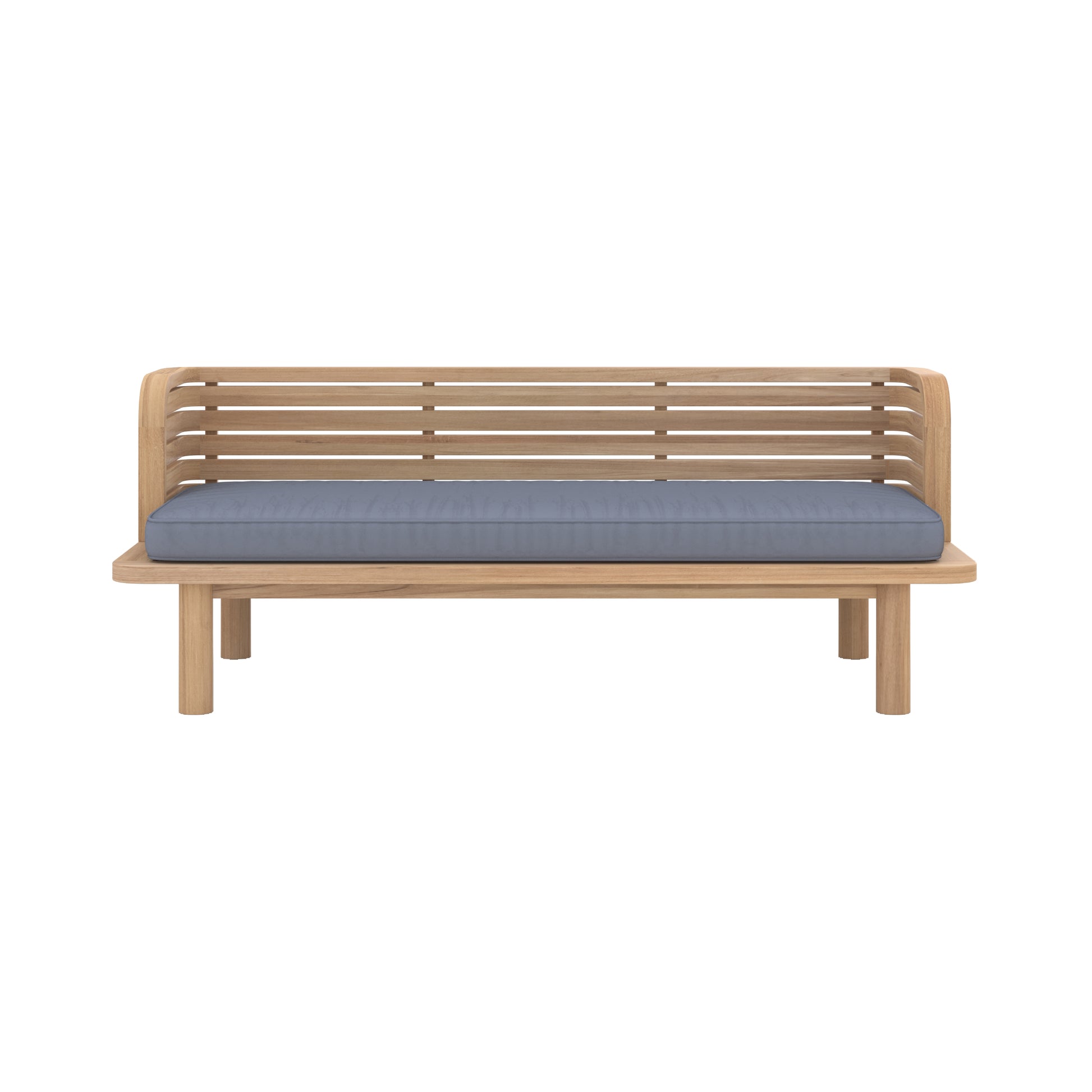 banquette de jardin kilda 2 places bois et tissu gris fond blanc