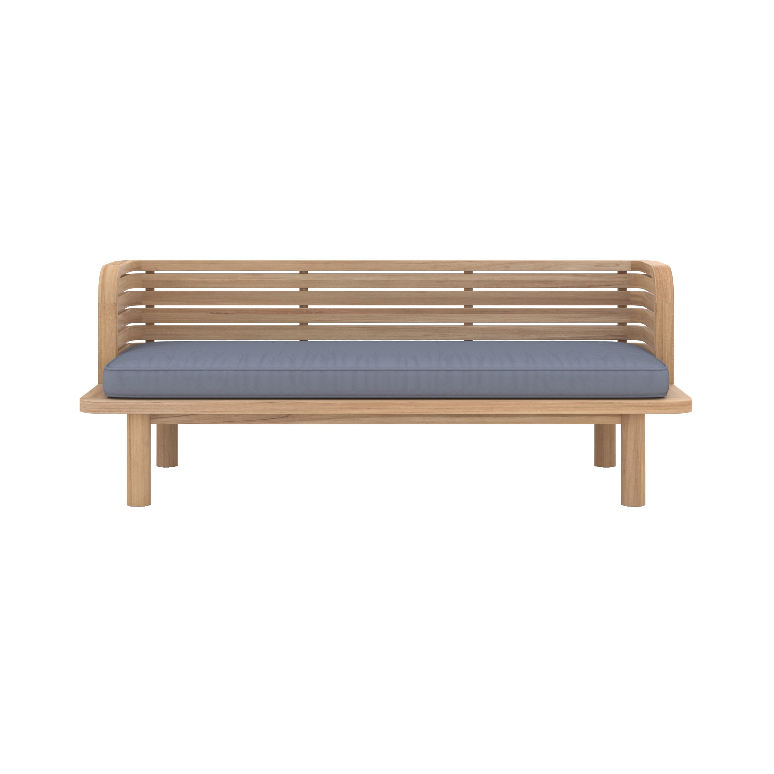 banquette de jardin kilda 2 places bois et tissu gris fond blanc