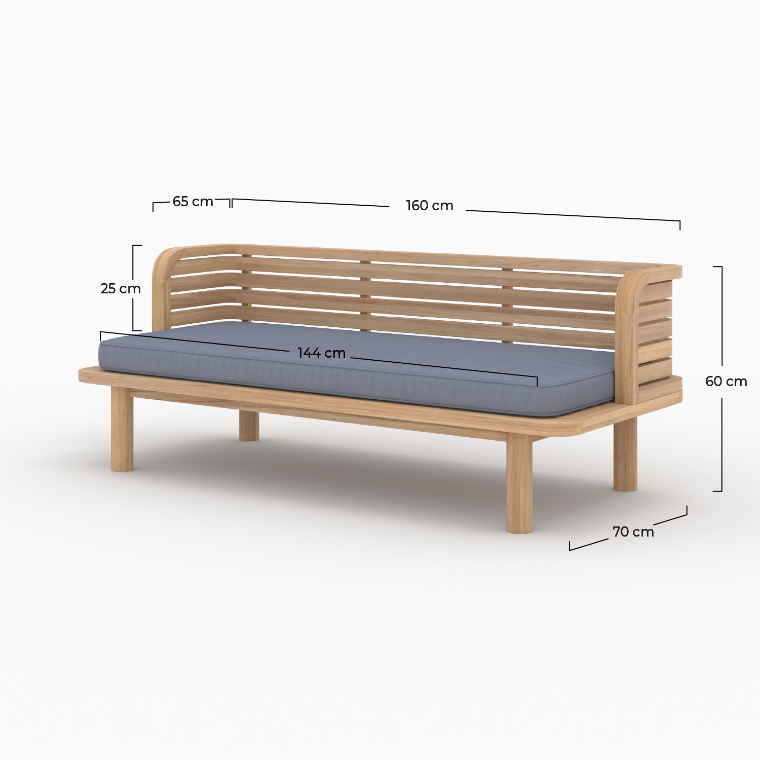banquette de jardin kilda 2 places bois et tissu gris salon de jardin_1