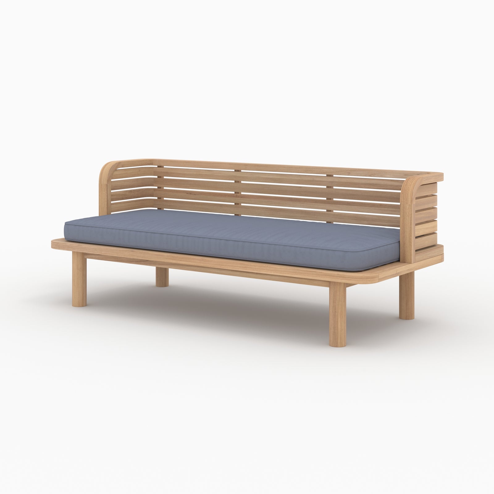 banquette de jardin kilda 2 places bois et tissu gris_2