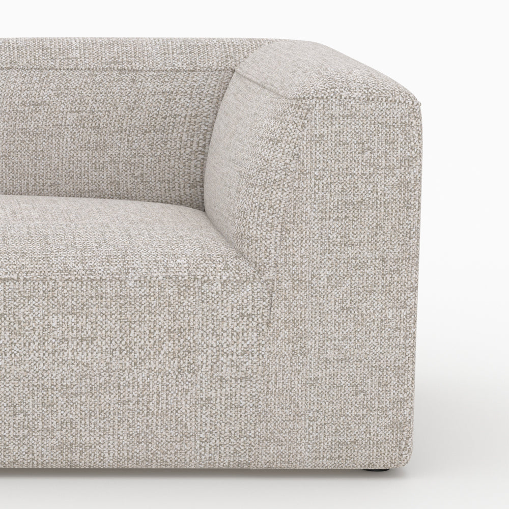 Méridienne d'angolo sinistra Hestia per divano modulare in tessuto beige