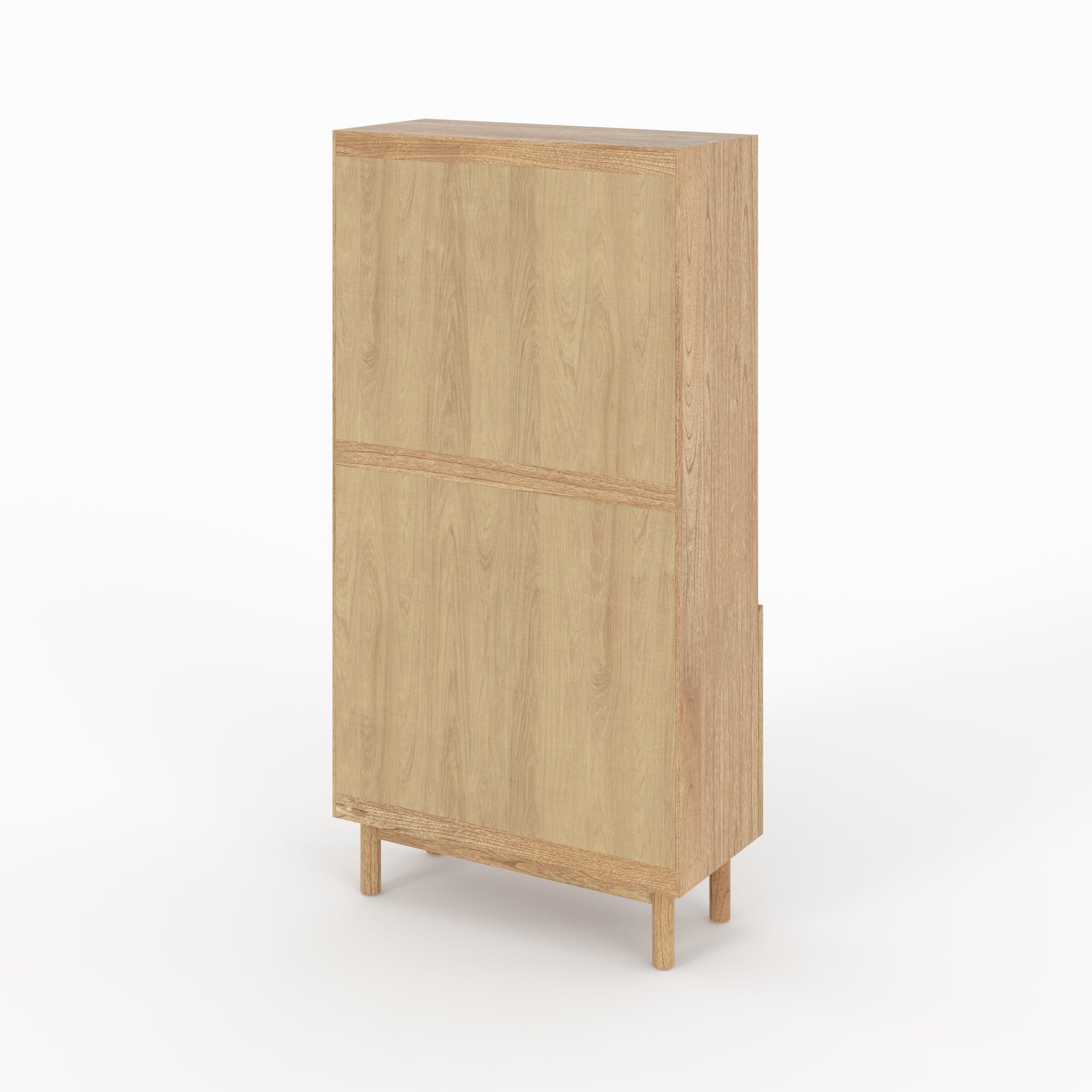 bibliotheque bois rotin etagere et rangement delya