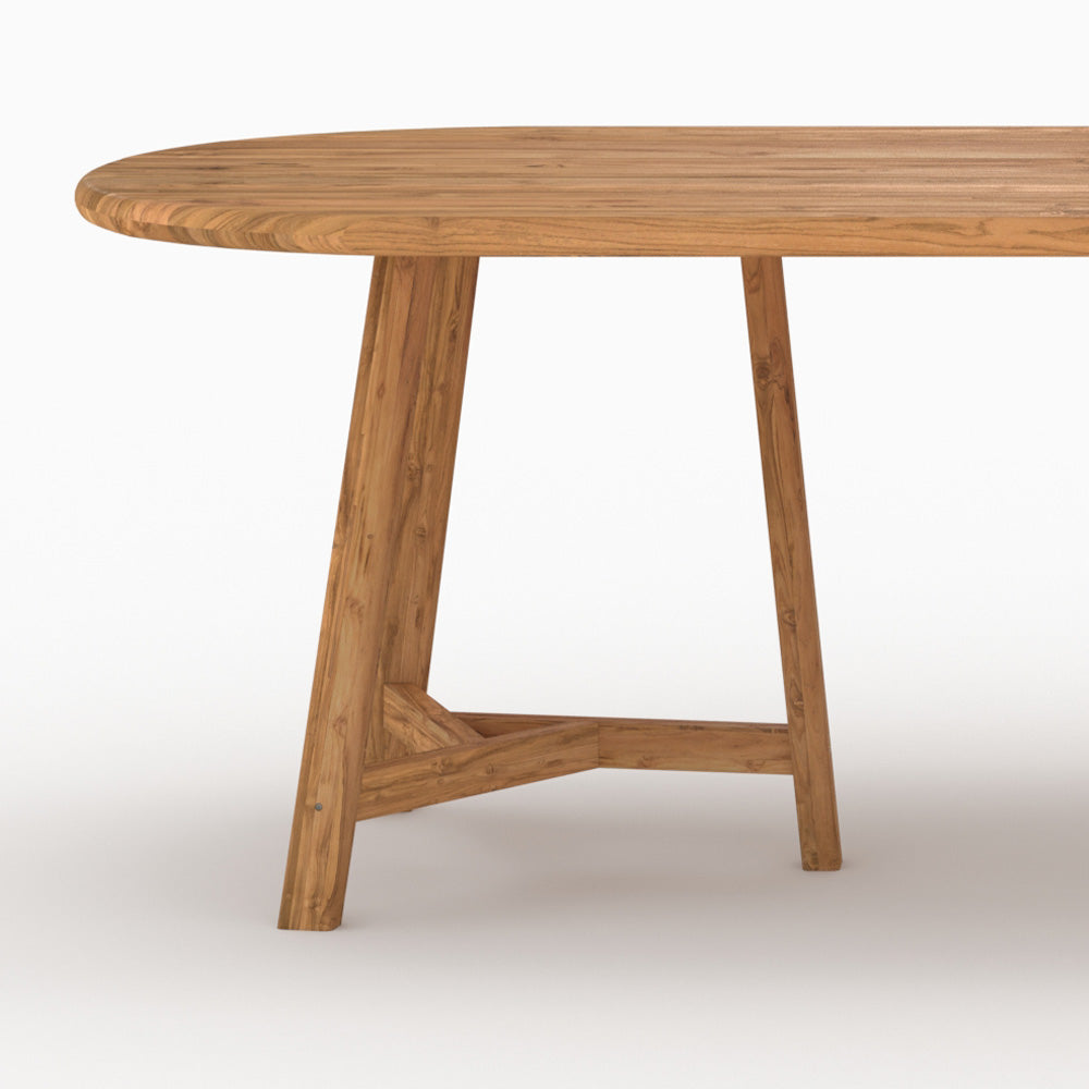 bora table de jardin en bois de teck recycle 10 places