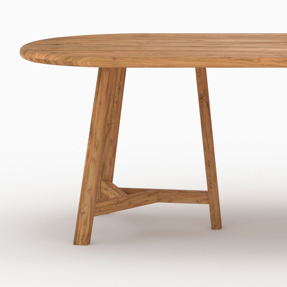 bora table de jardin en bois de teck recycle 10 places