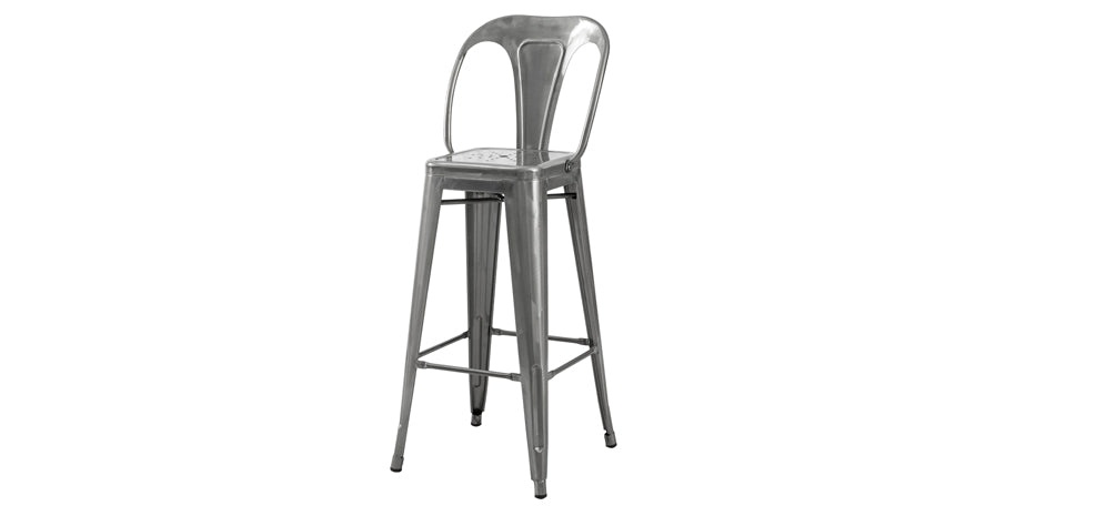 chaise de bar retro chrome