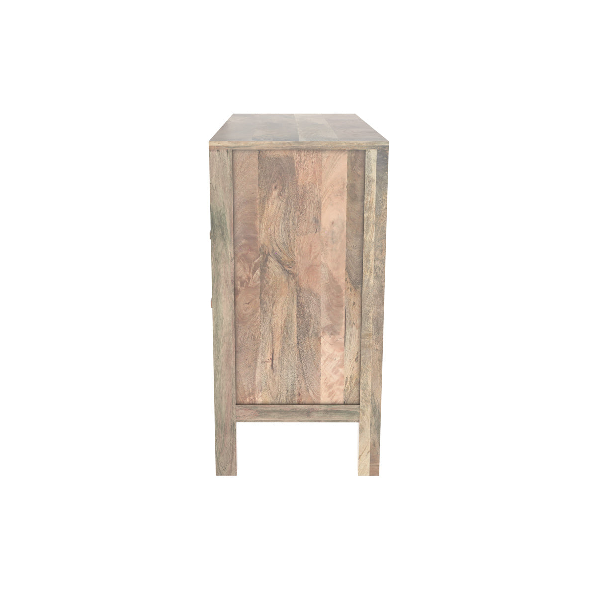 buffet 1 porte en bois et cannage colore massai
