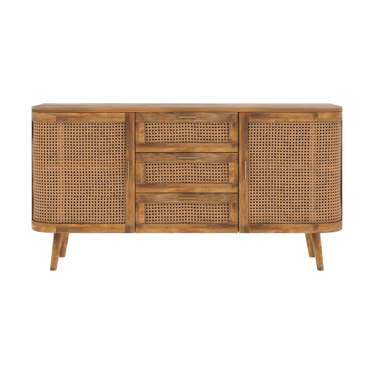 buffet 2 portes et 3 tiroirs en cannage wendy