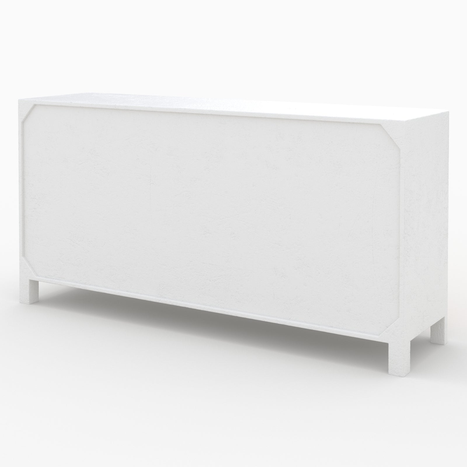 buffet basile en beton blanc casse et bois