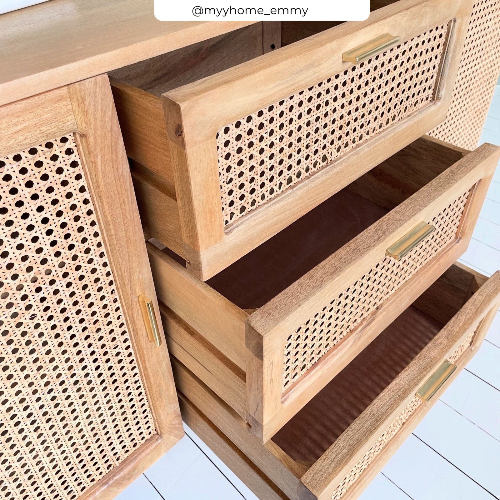 buffet bois et cannage wava rdv deco