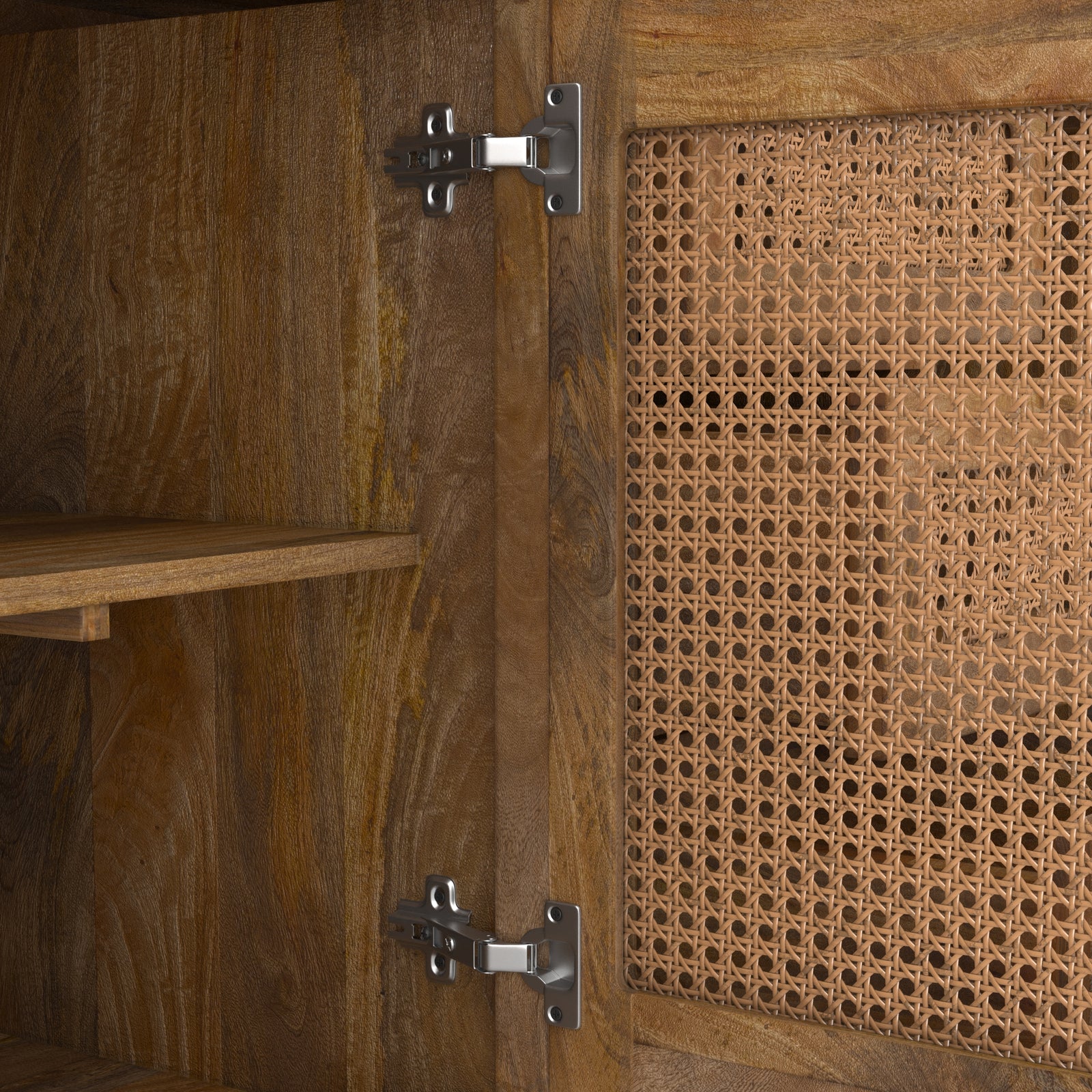 buffet cannage 3 portes et 3 tiroirs tiki