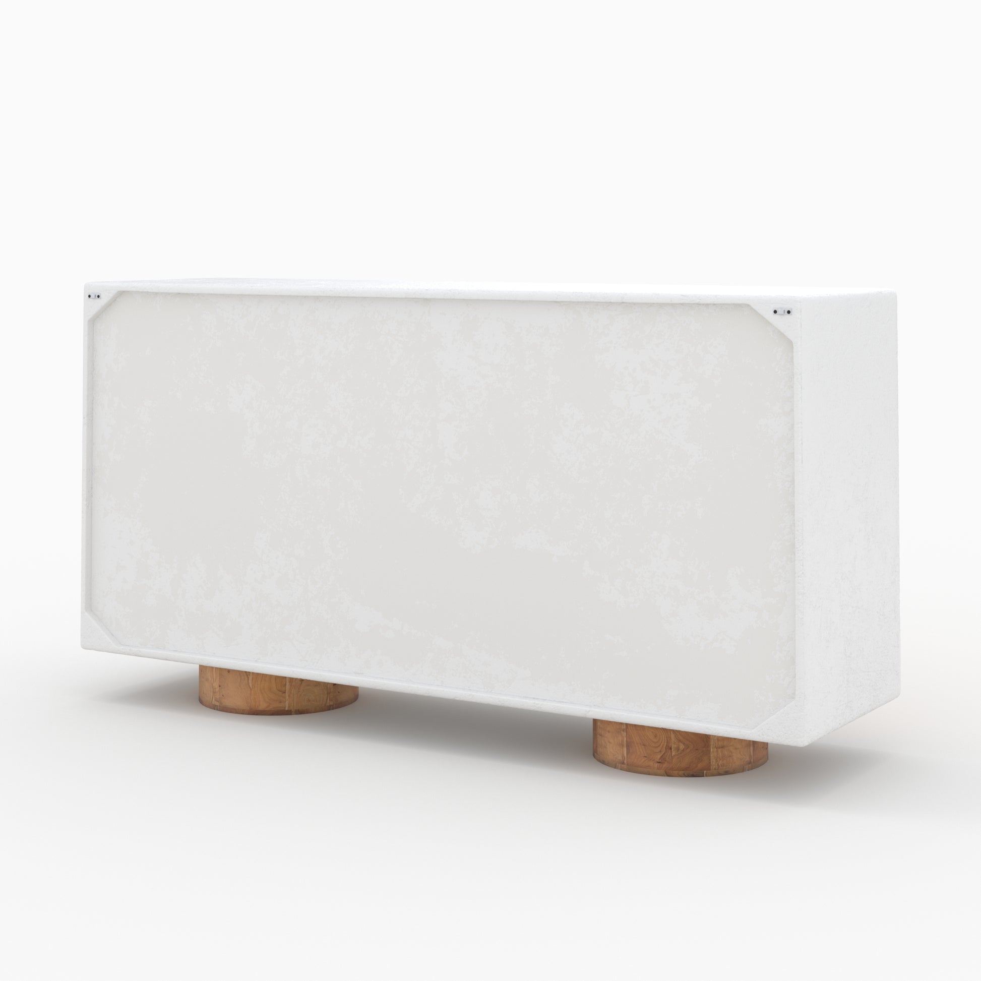 buffet eden en beton blanc et bois d acacia
