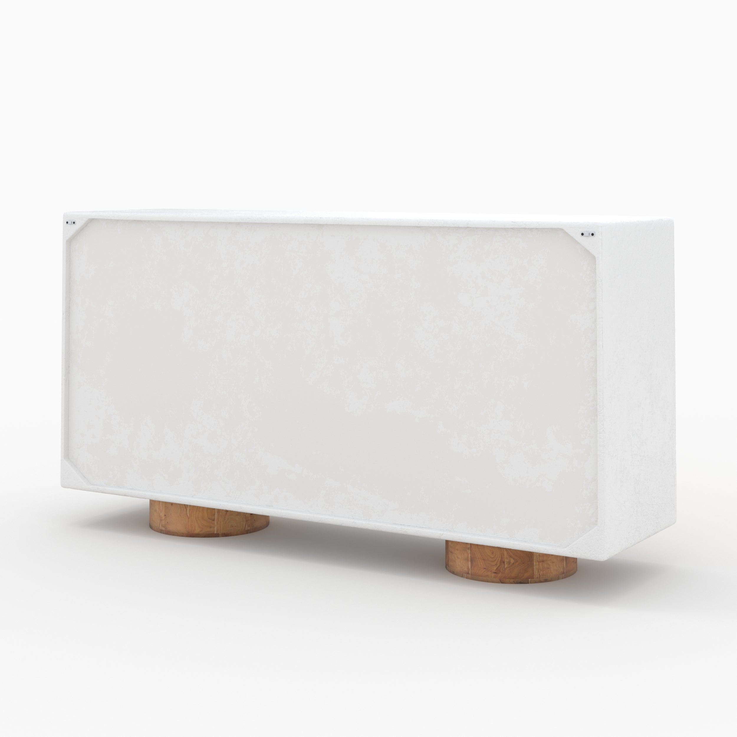 buffet eden en beton blanc et bois d acacia