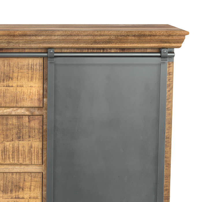 buffet en bois de manguier massif tabuk 2 portes