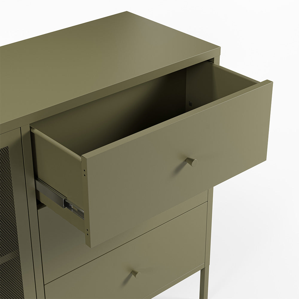 Buffet Latem en metal vert kaki