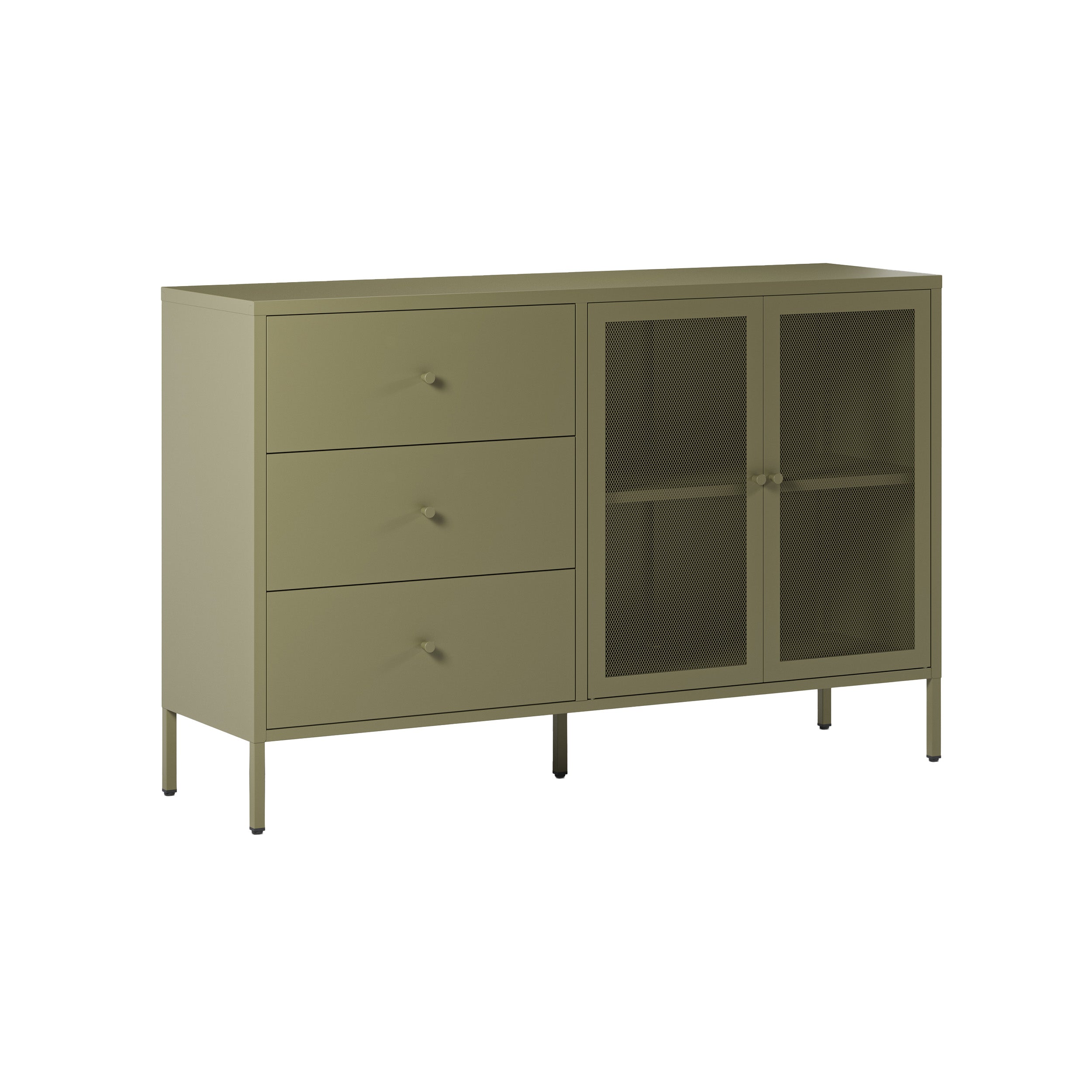 Buffet Latem en metal vert kaki