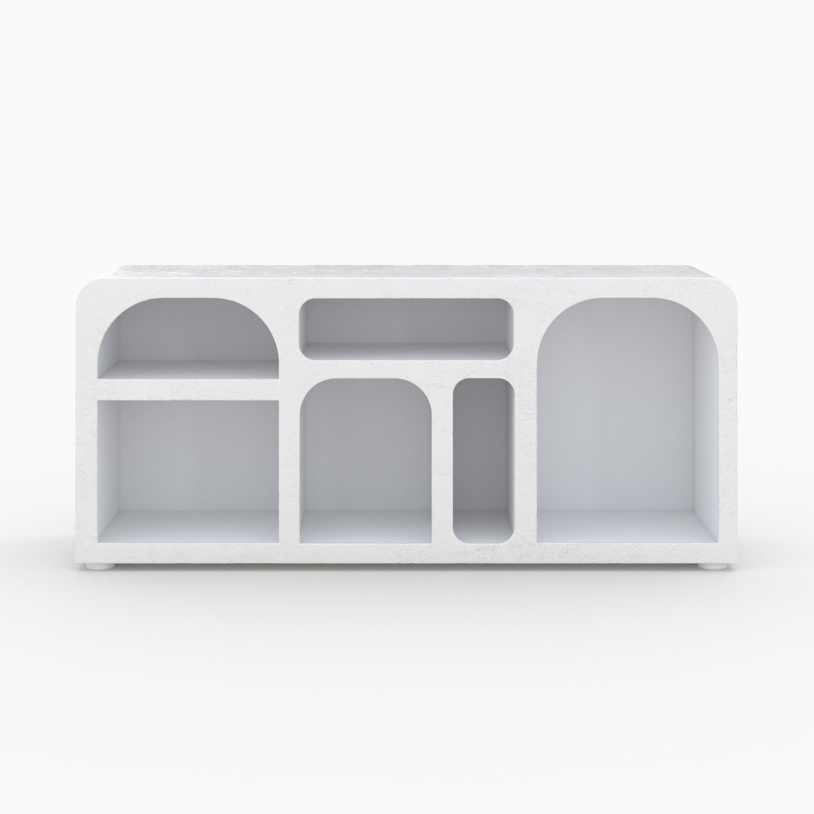 buffet multi niches en beton blanc casse fira