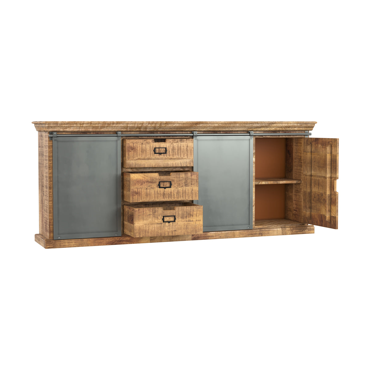 buffet tabuk en bois et metal