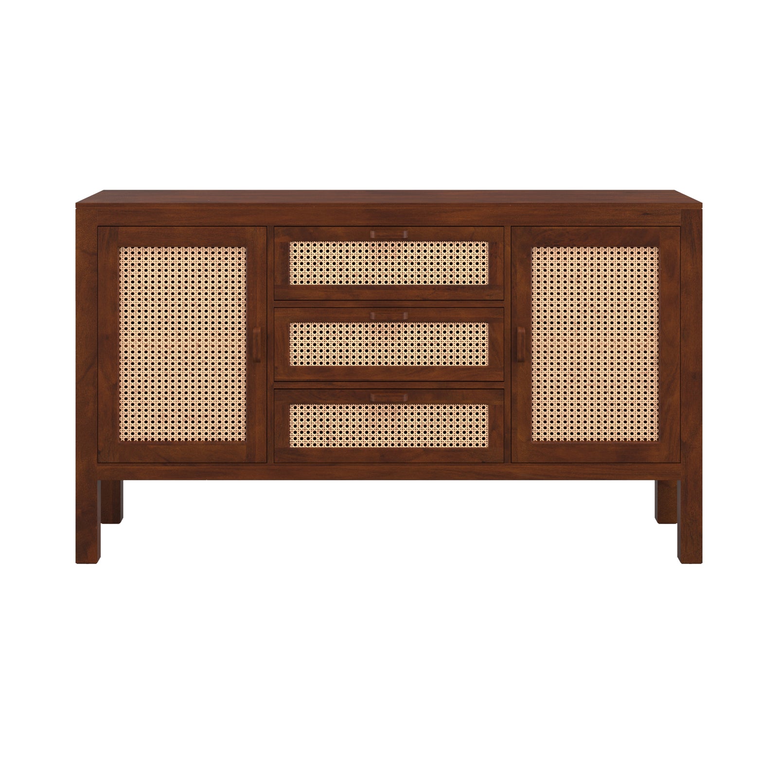 buffet_tiki_boheme_vintage_bois_manguier_cannage