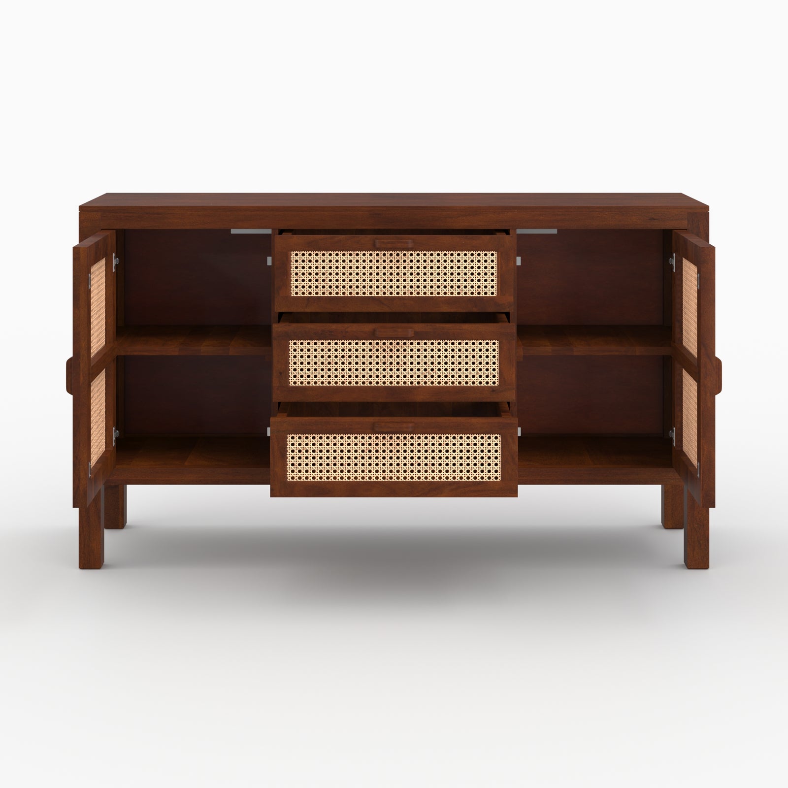 buffet_tiki_manguier_cannage_vintage_bois