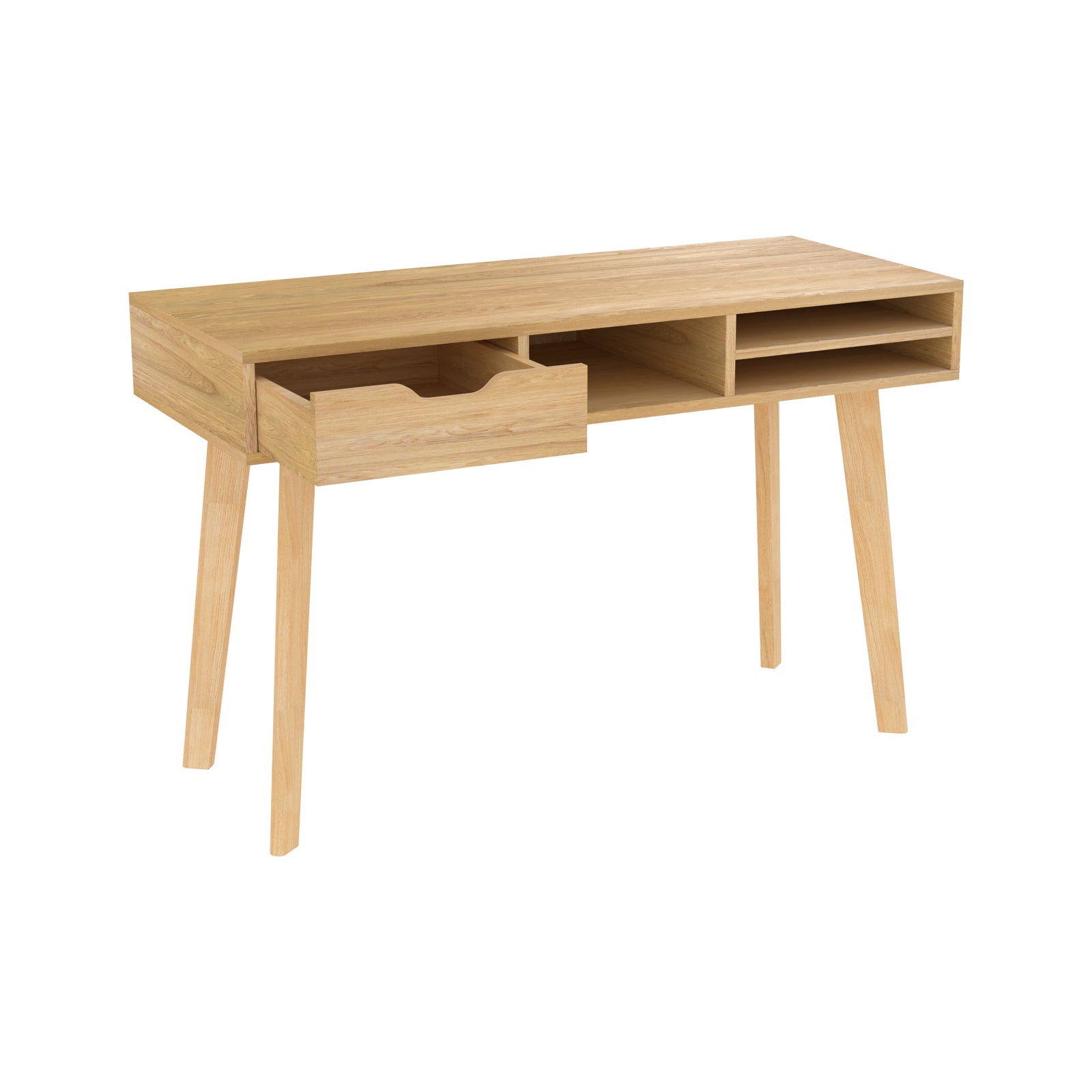 bureau design bois clair moka