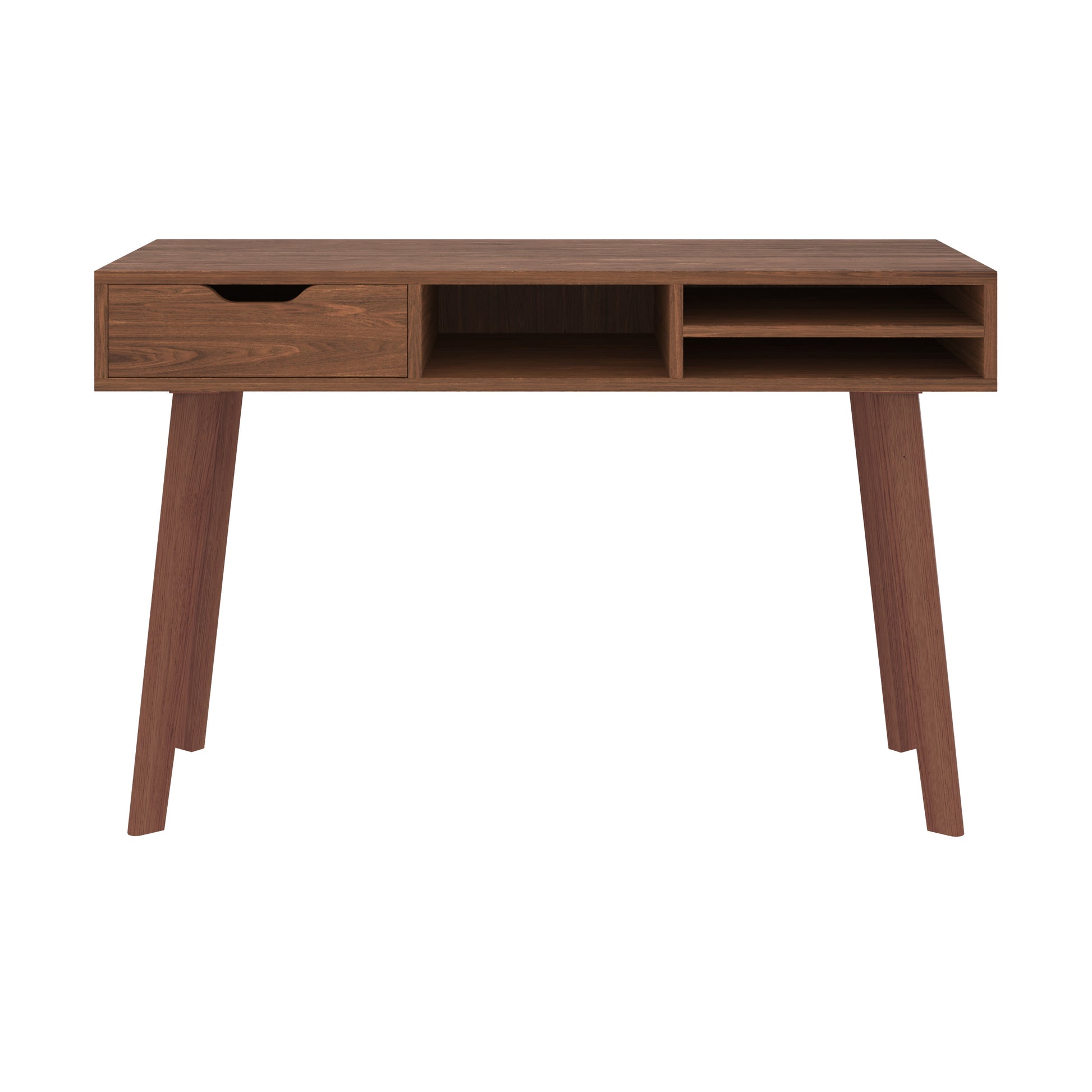 bureau en bois fonce moka 120 cm