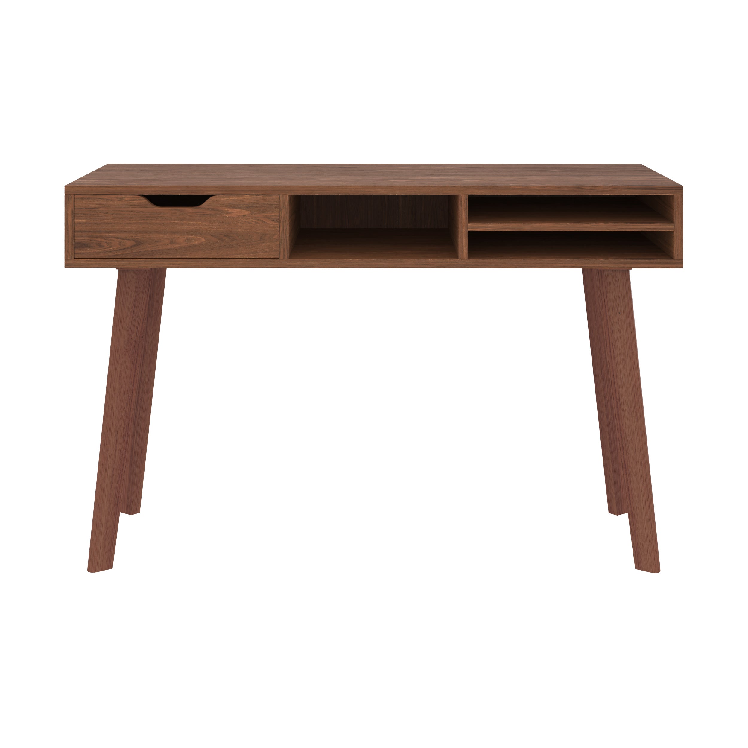 bureau en bois fonce moka 120 cm