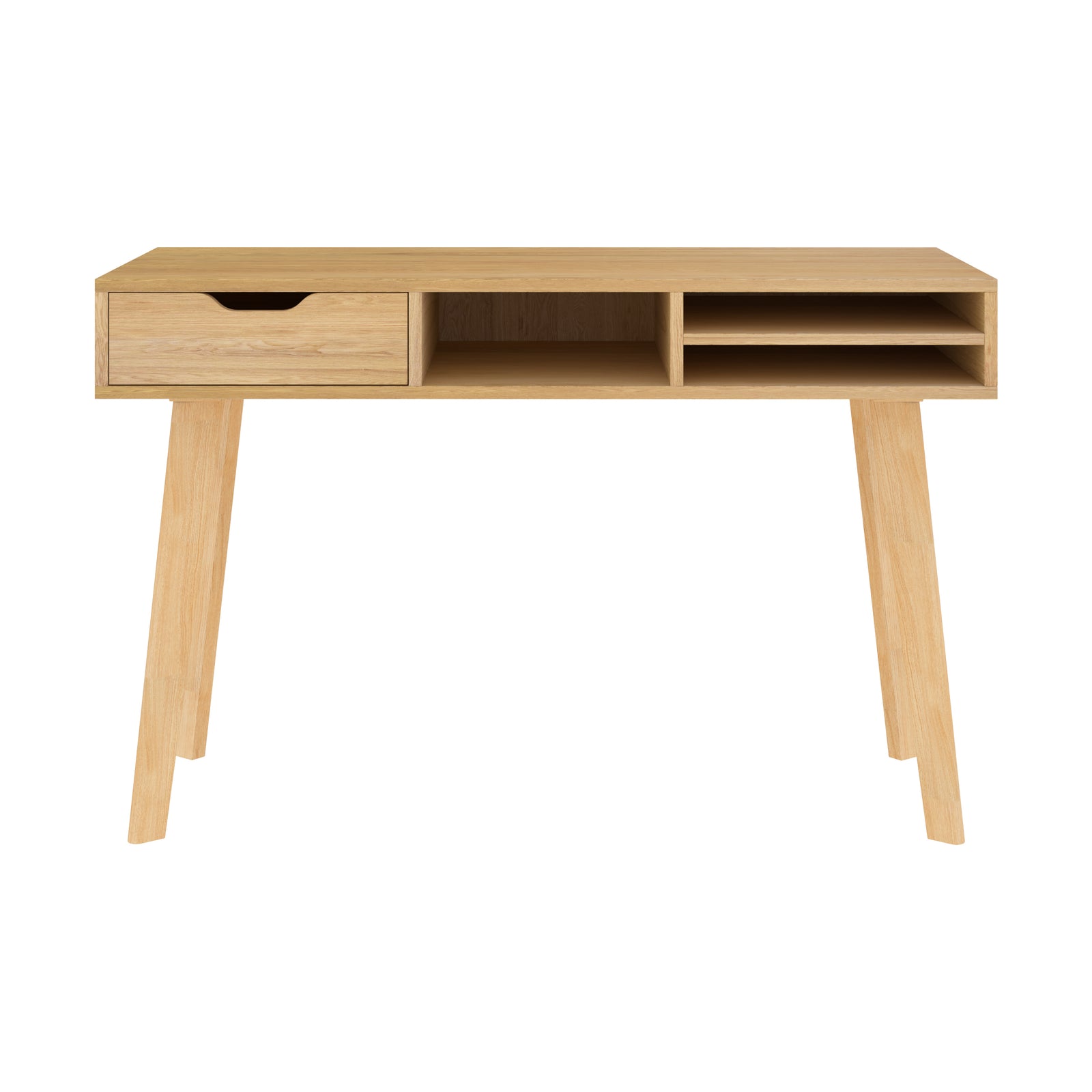 bureau moka en bois clair 120 cm