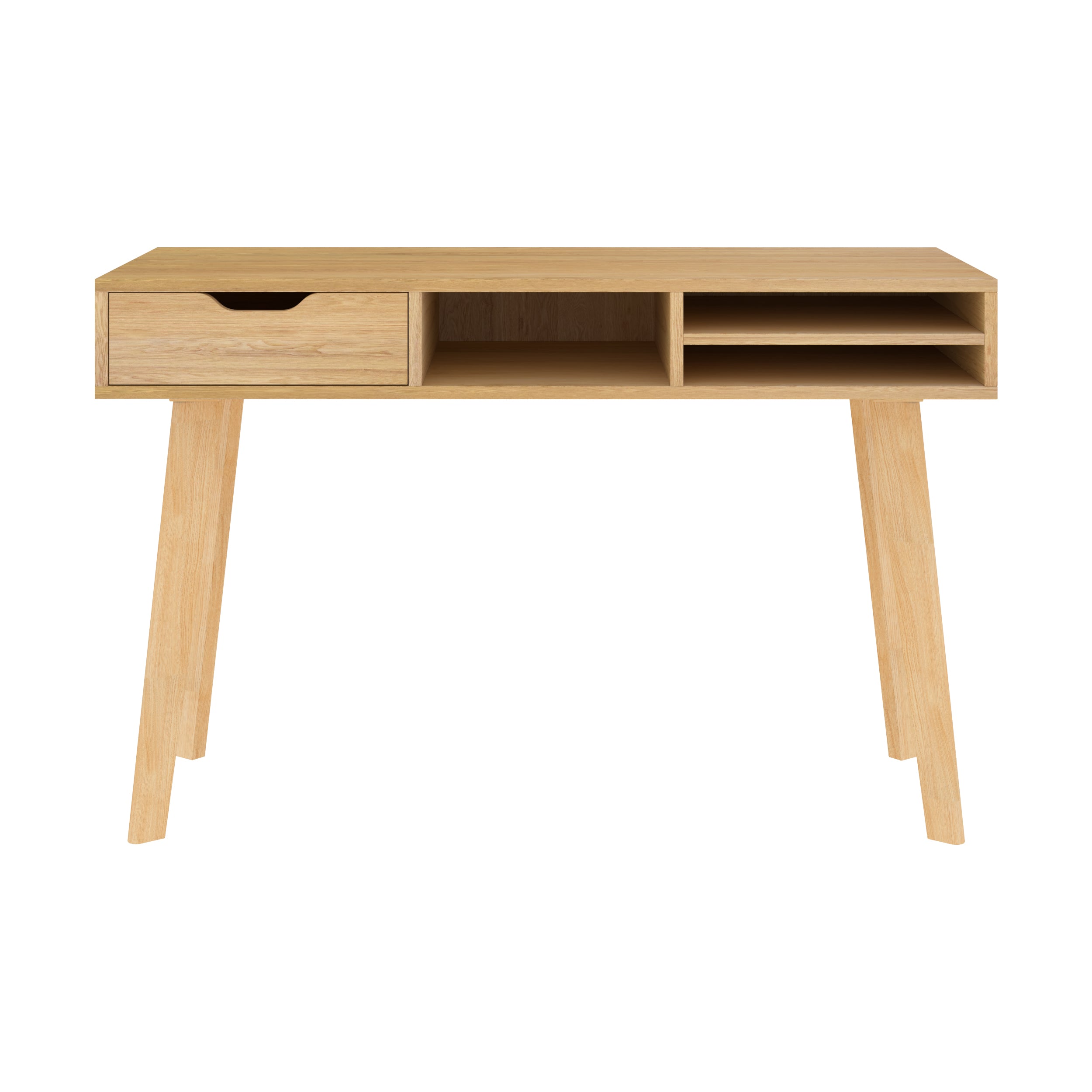 bureau moka en bois clair 120 cm