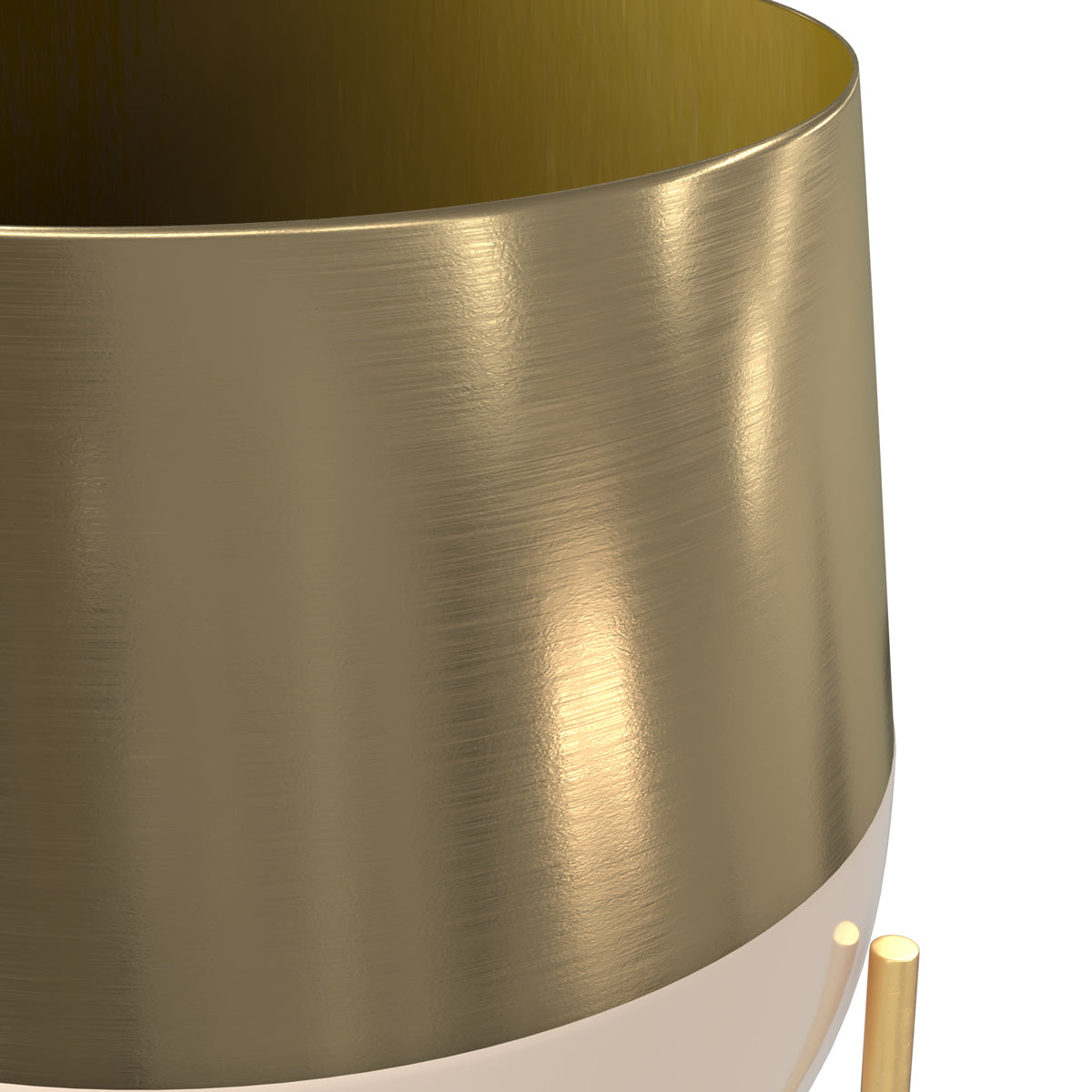 cache pot art deco rose et dore moose