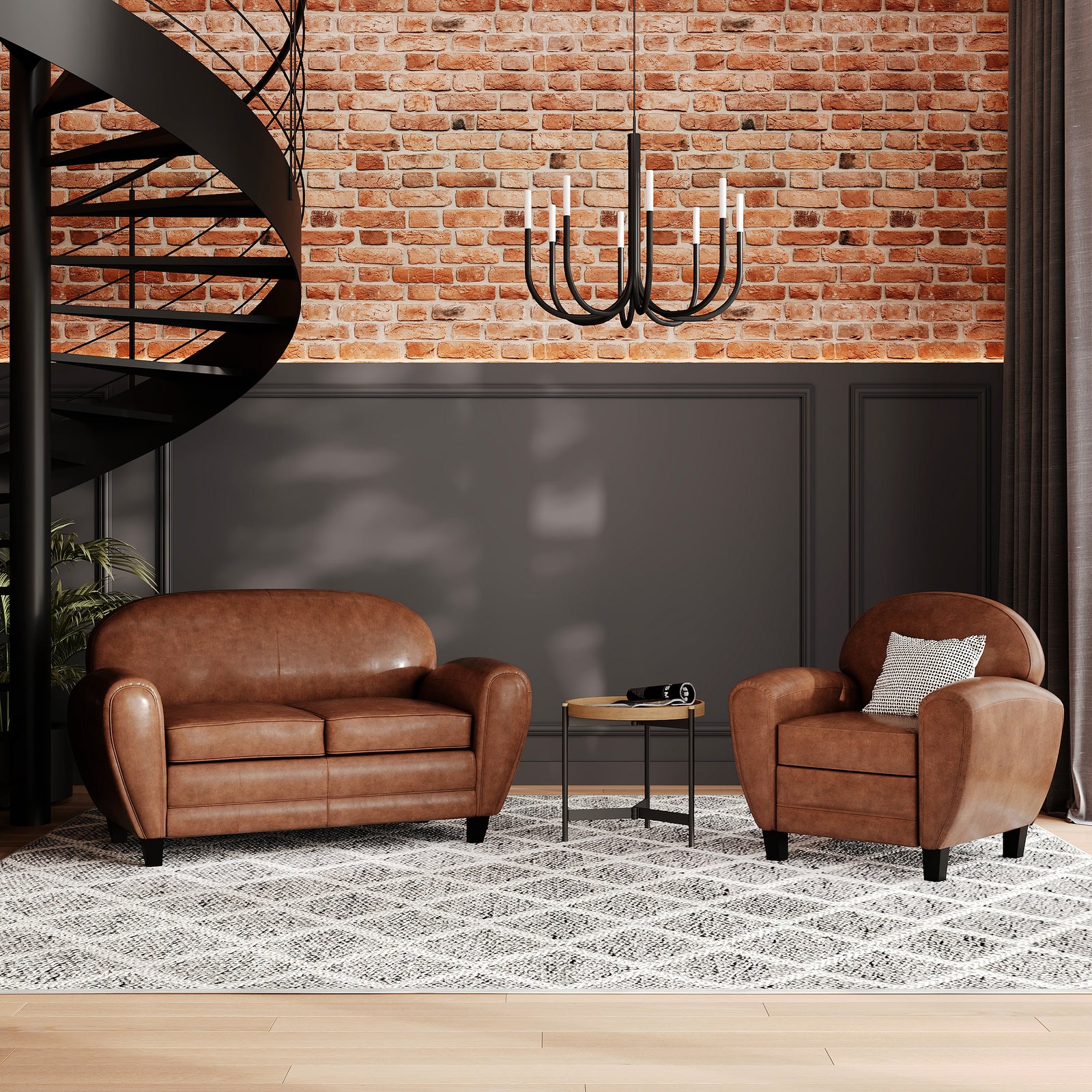 camel canape et fauteuil club