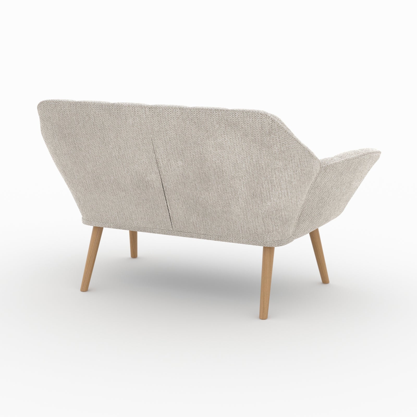 canape 2 places en tissu texture gris clair simba