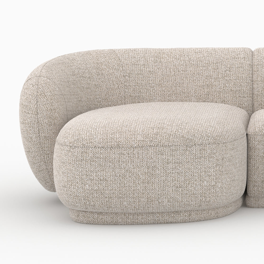 canape 4 places modulable angle nova tissu beige chine rdv deco