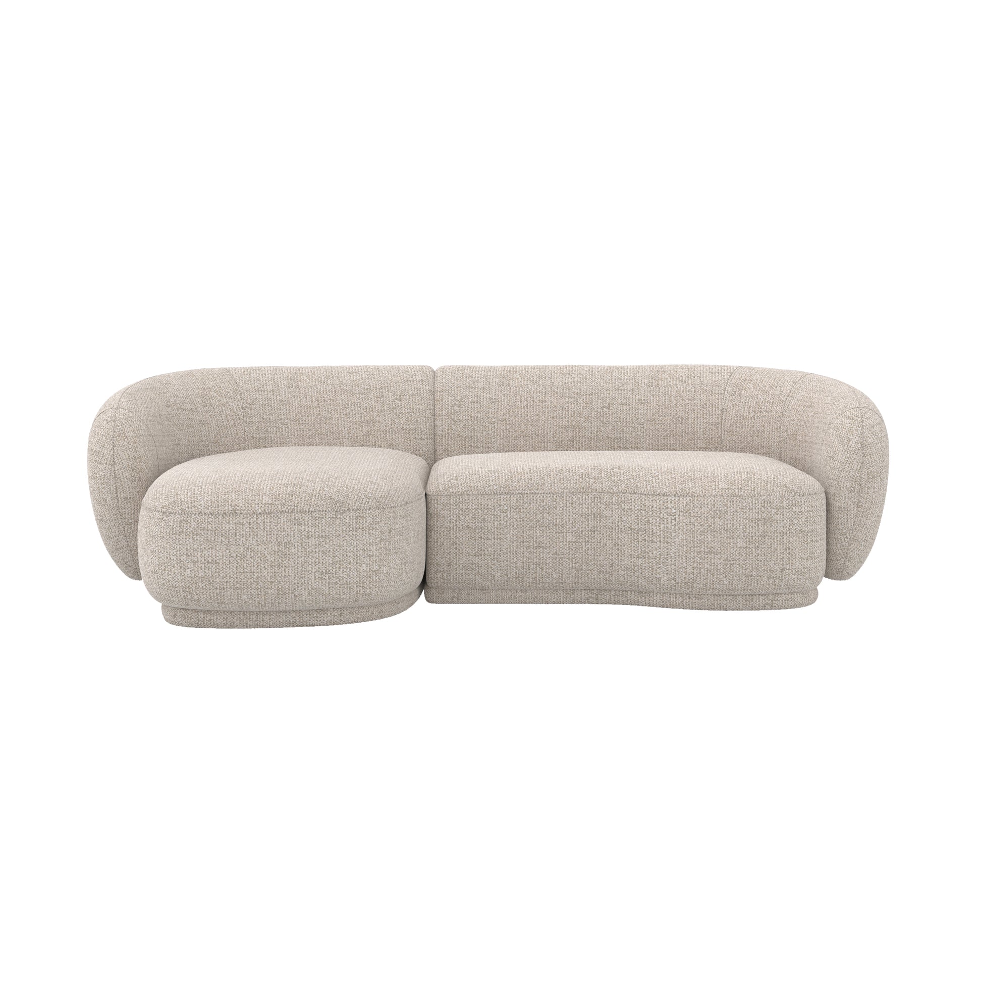 canape angle modulable nova 4 places tissu beige chine